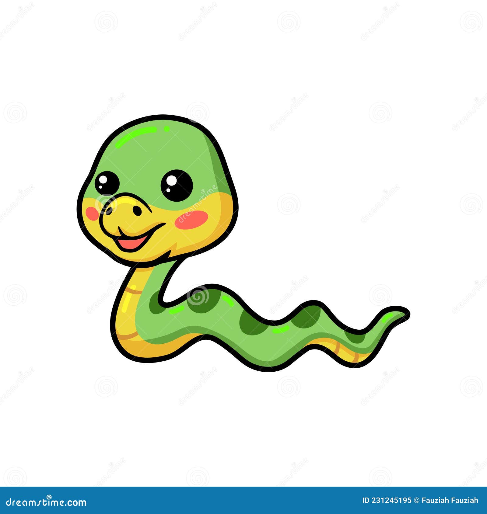 baby snake cartoon