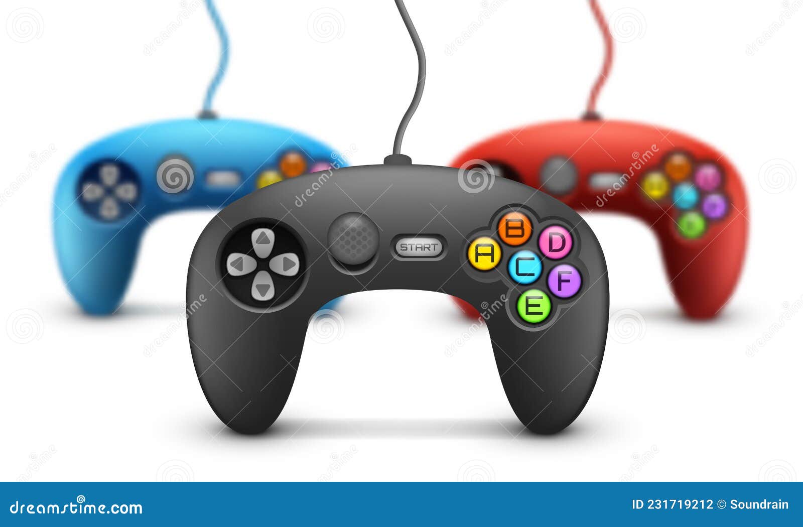 gamepad concept with the effect of blurring.