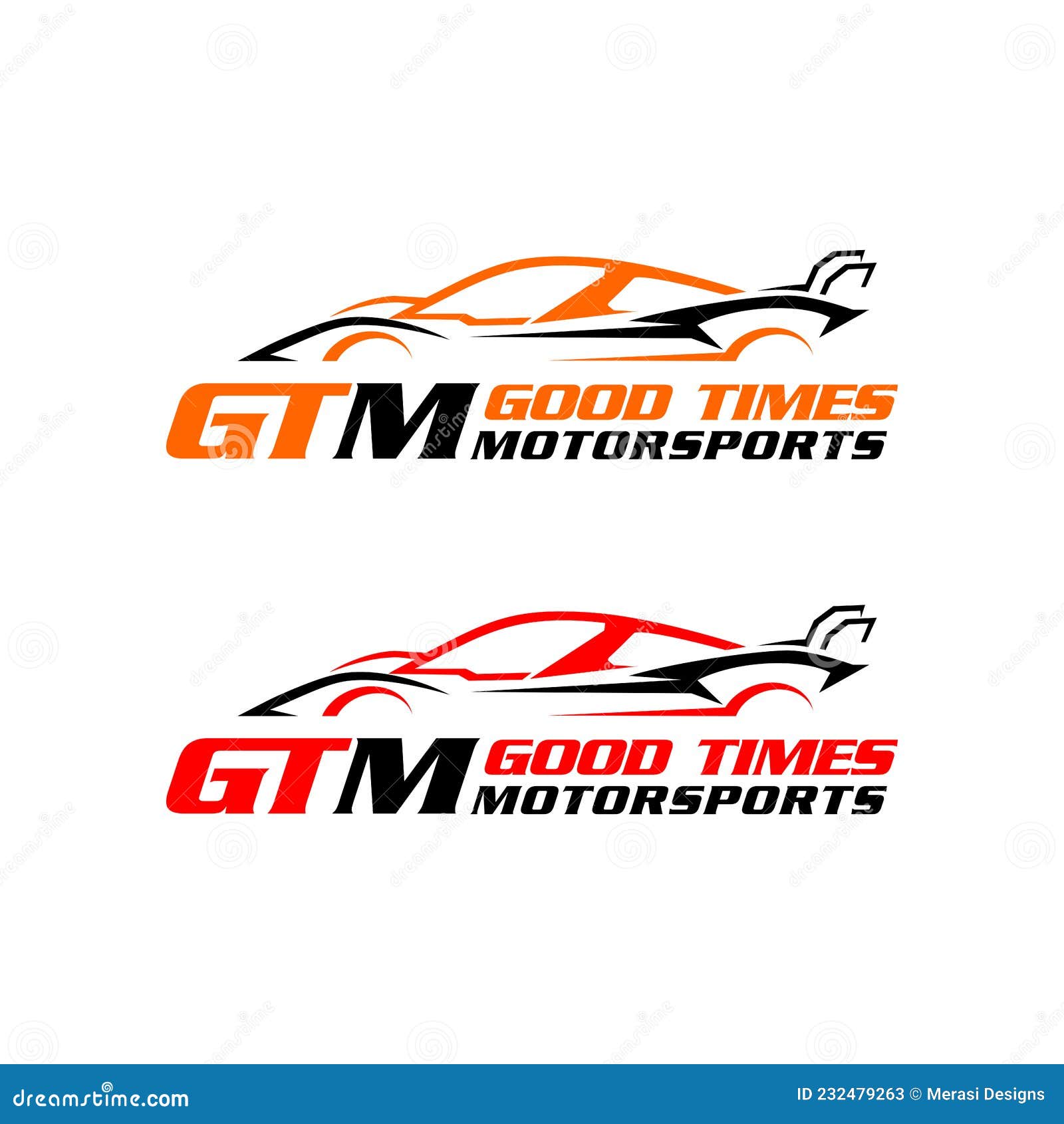 Logo Car Sports Design. Logo Silhoutte Car Sports Stock Vector