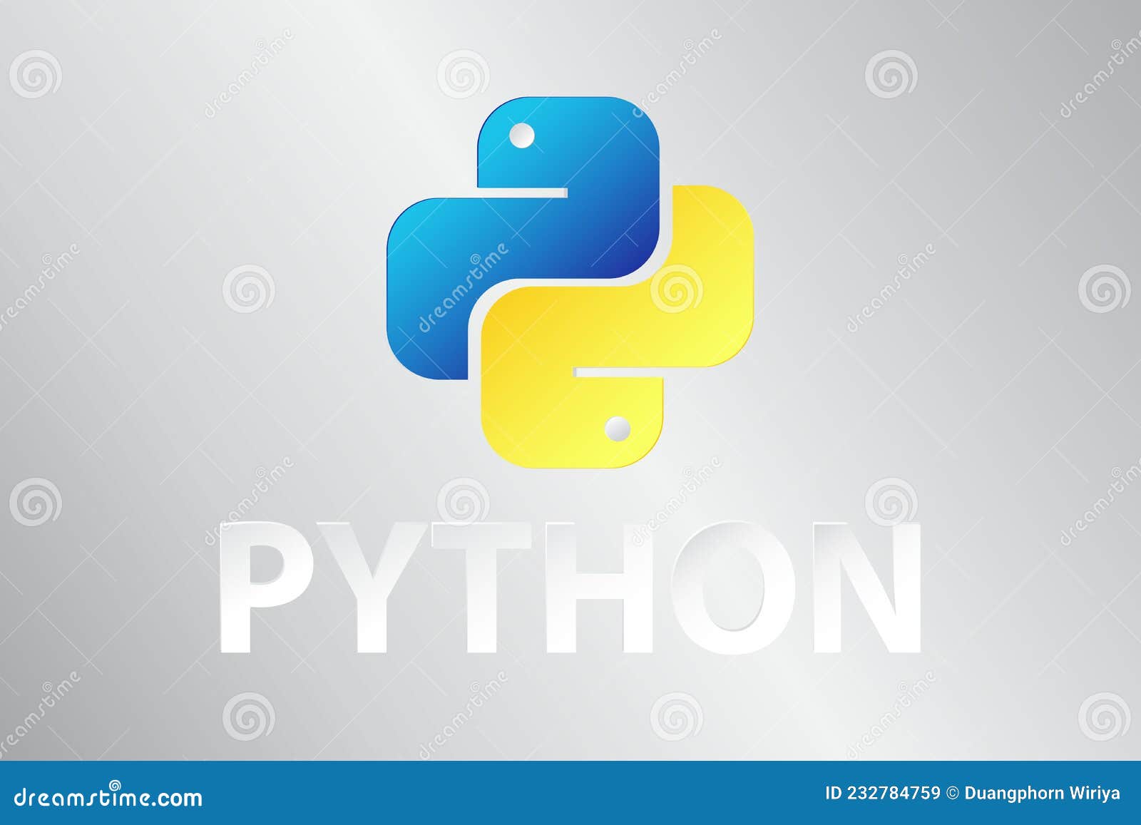 Python Programming Language Logo with Text Papercut Design Editorial ...