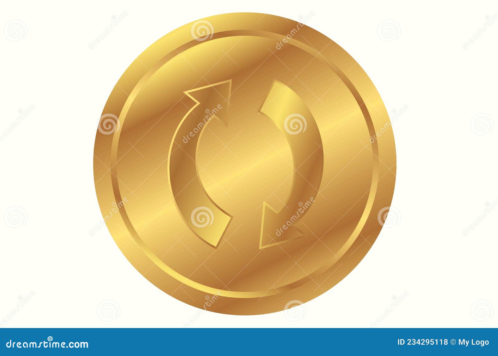 Simple Vector Illustration of Coin Exchange Stock Vector Illustration