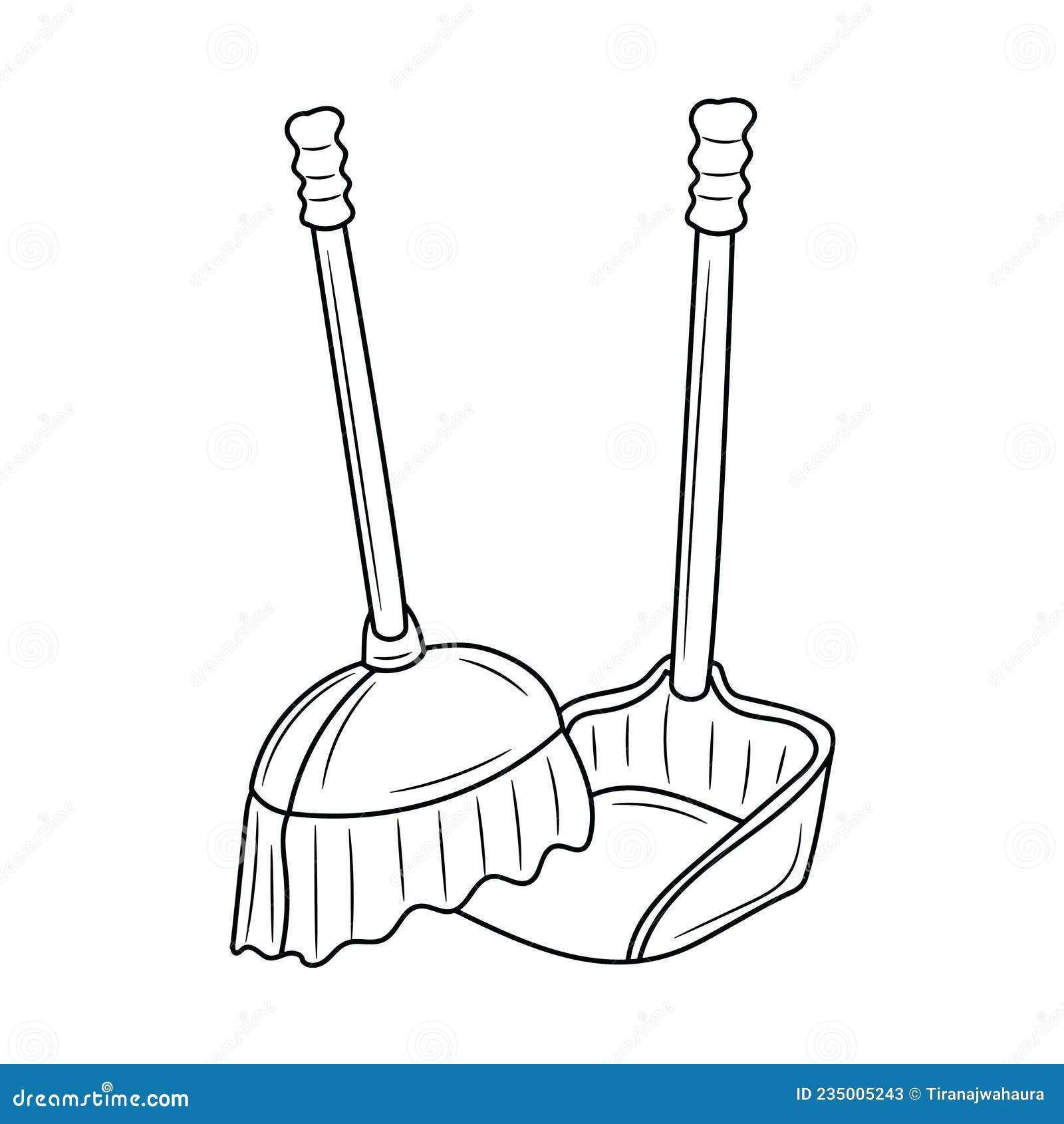 clipart broom and dustpan