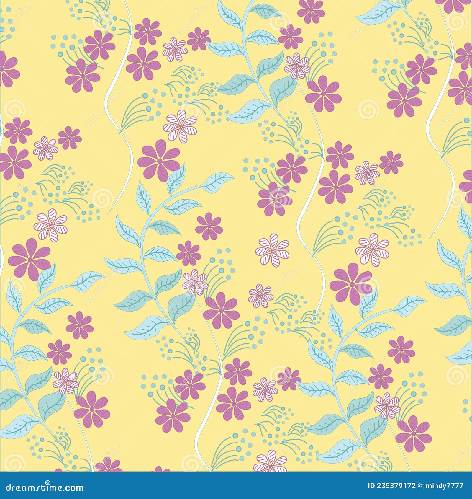 Floral Background for Textiles. Wall Art, Textiles Wrapping Paper Stock