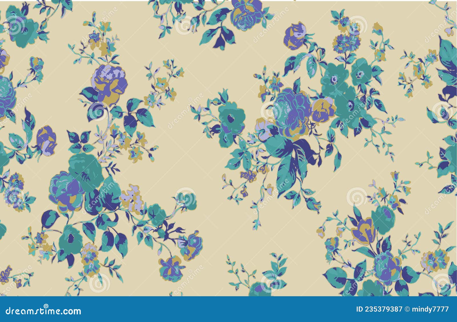 Floral Background for Textiles. Wall Art, Textiles Wrapping Paper Stock