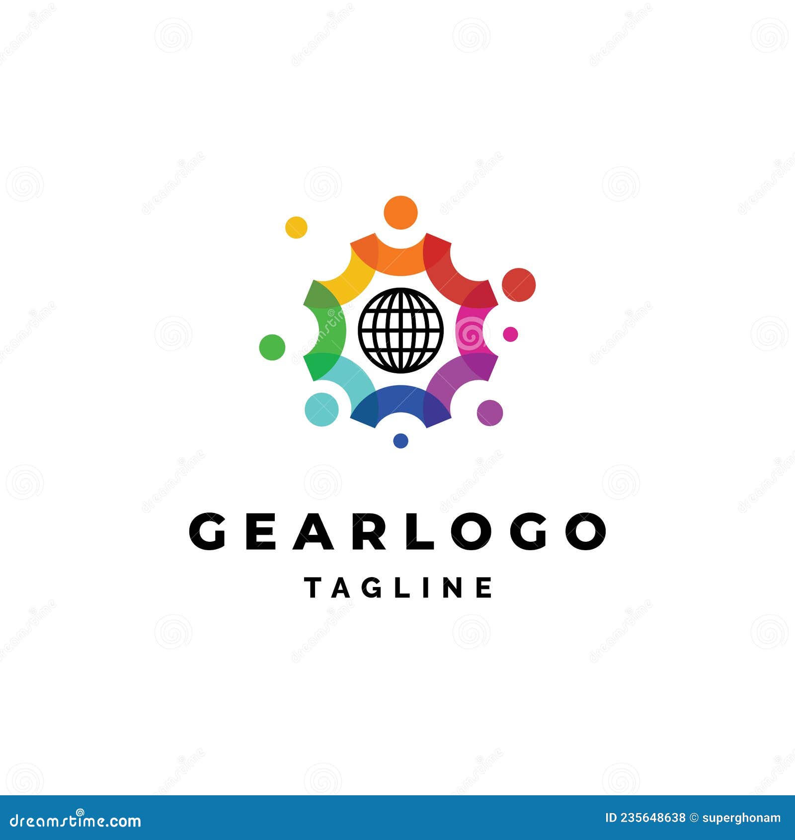 Gear World Logo Vector Illustration 44432700