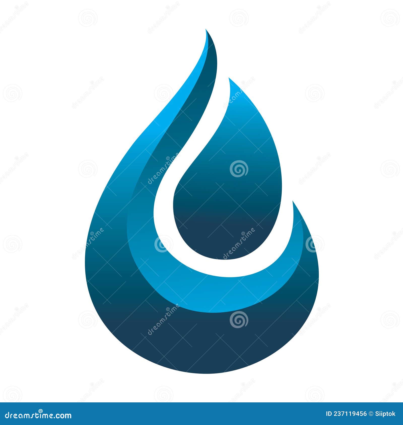 Blue Gas Flame Color Shape Logo Design Stock Vector - Illustration of