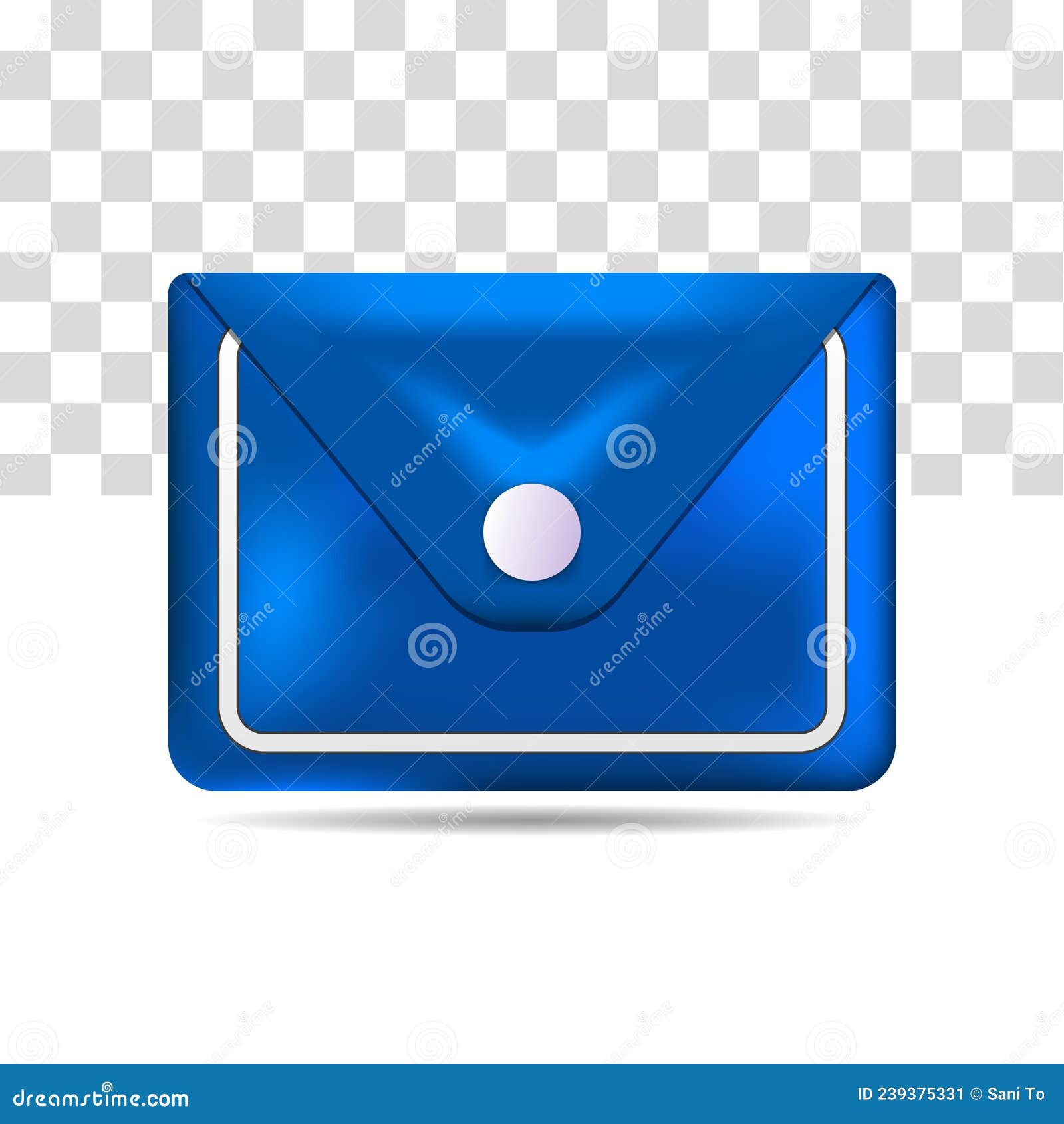 Bag Icon, 3D Electronic Mail Vector File Stock Vector Illustration of
