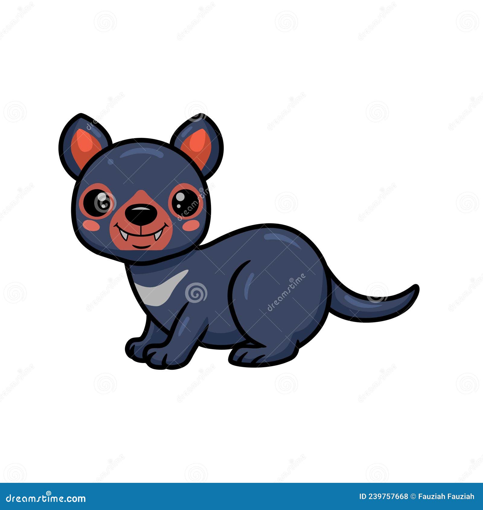 Cute Little Tasmanian Devil Cartoon Stock Vector - Illustration of mammal,  adorable: 239757668