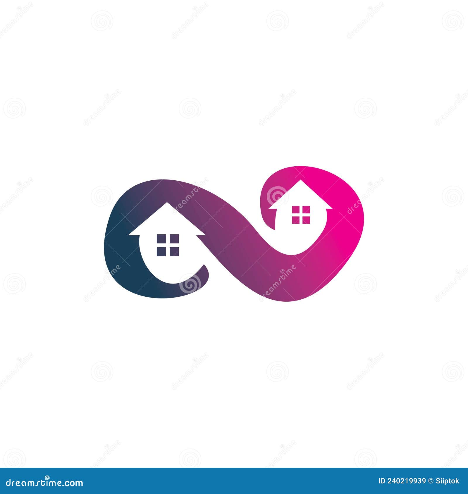 Infinity Real Estate Logo Design Stock Vector Illustration of company