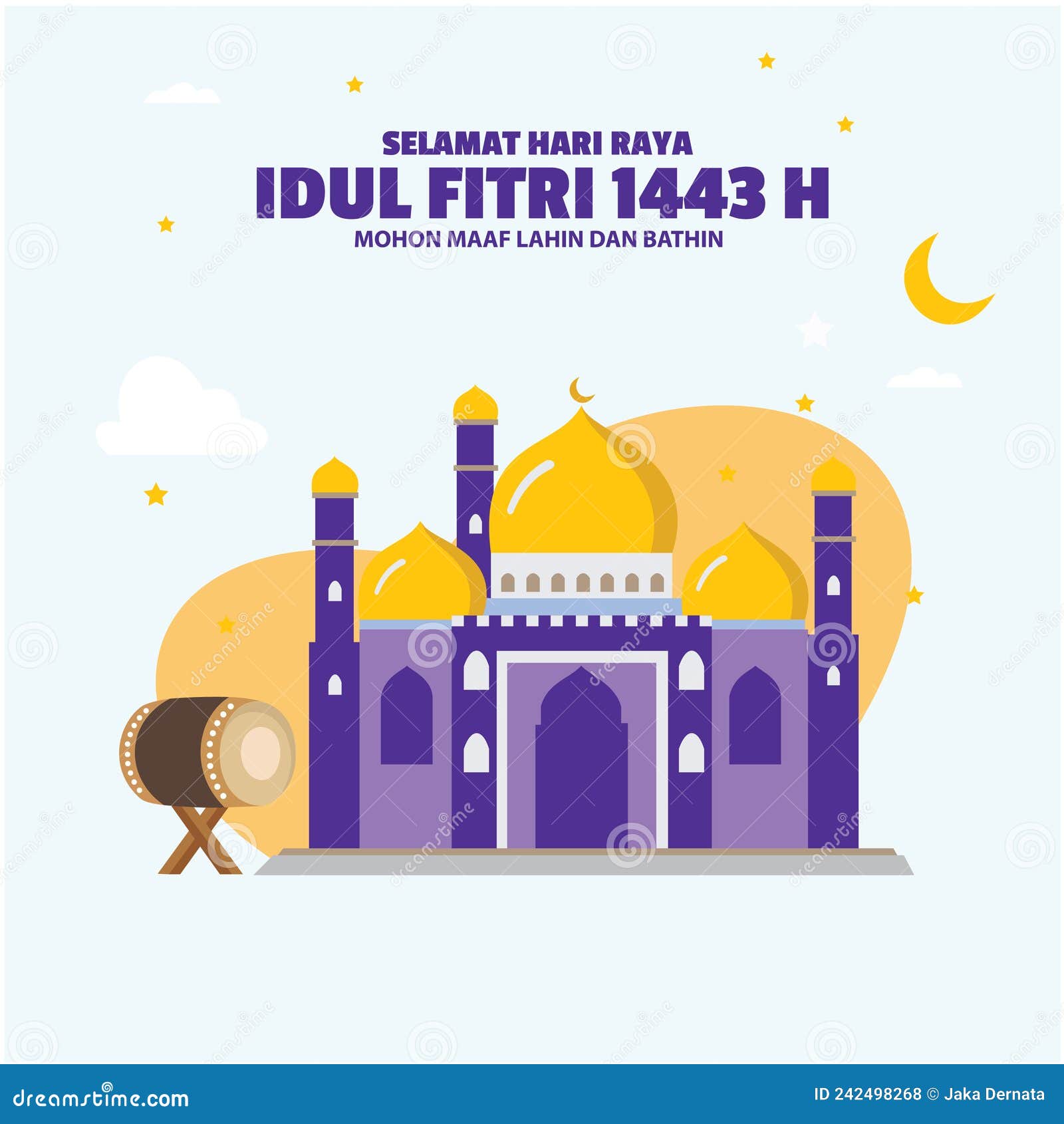 happy eid al-fitr 1443 h, this is eid greetings in 2022