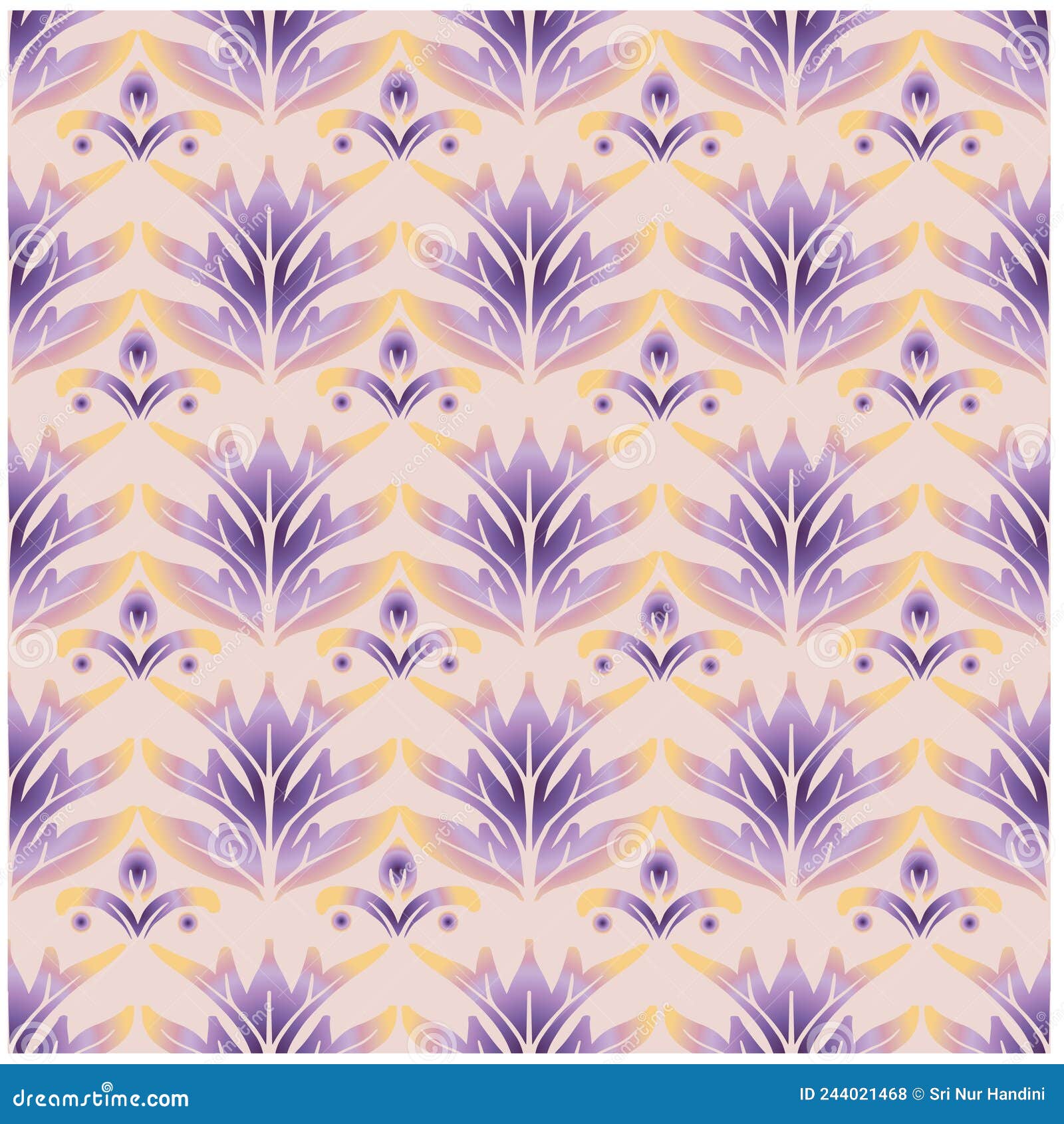 Art Decoration Floral Decorative Seamless Pattern Background. Stock