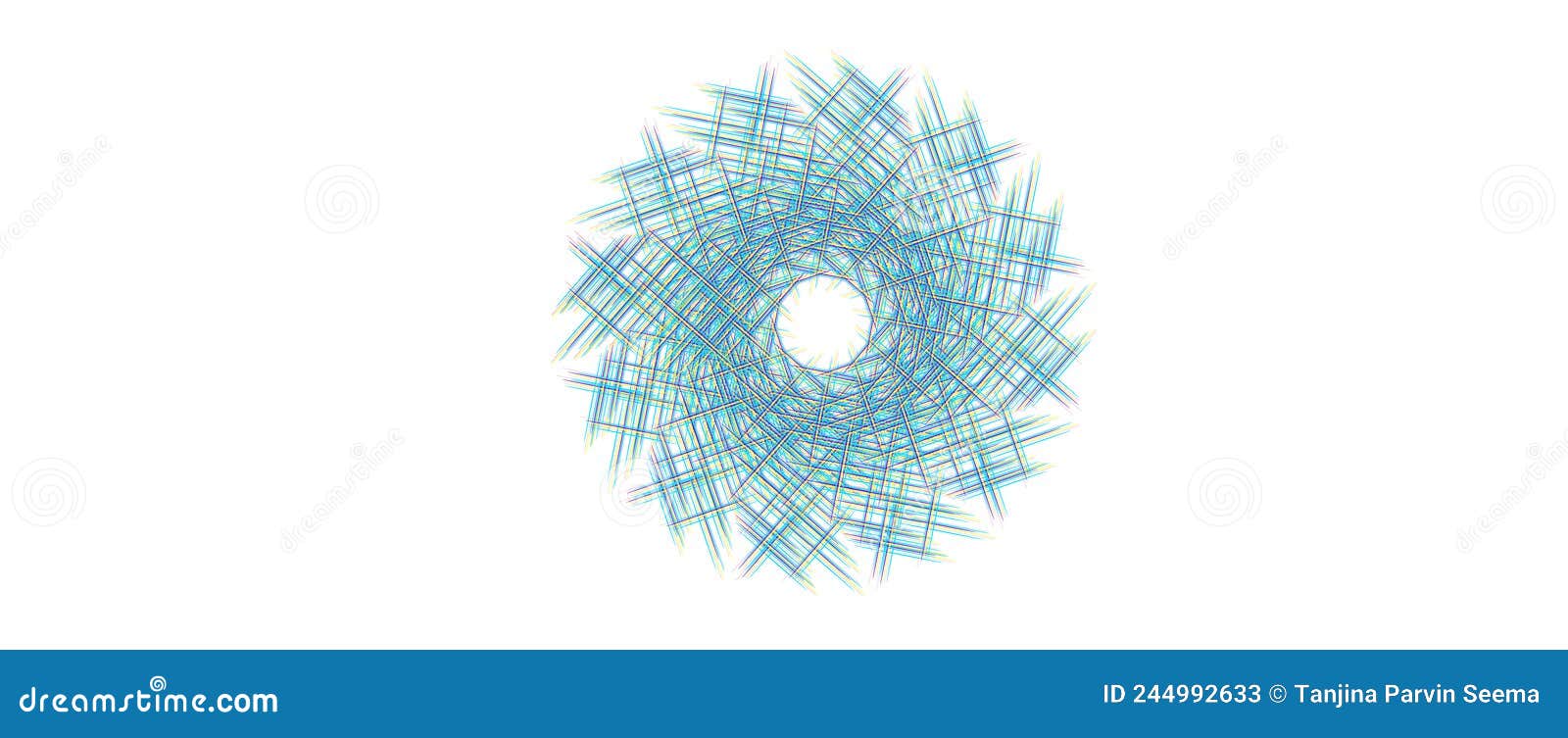 Blue Round Shapes Design. Round Shape on White Background Stock Vector