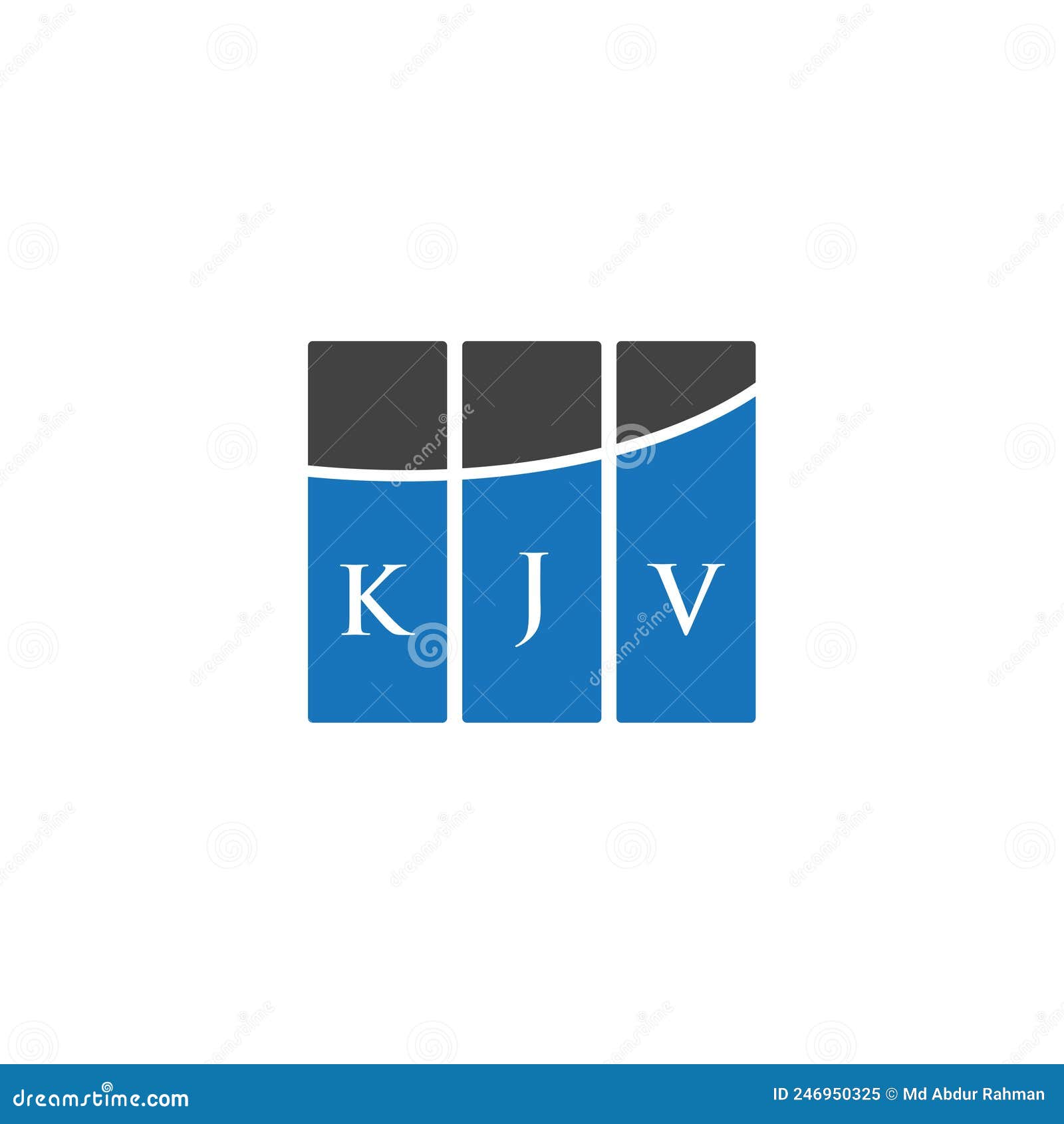 kjv letter logo  on black background. kjv creative initials letter logo concept. kjv letter .
