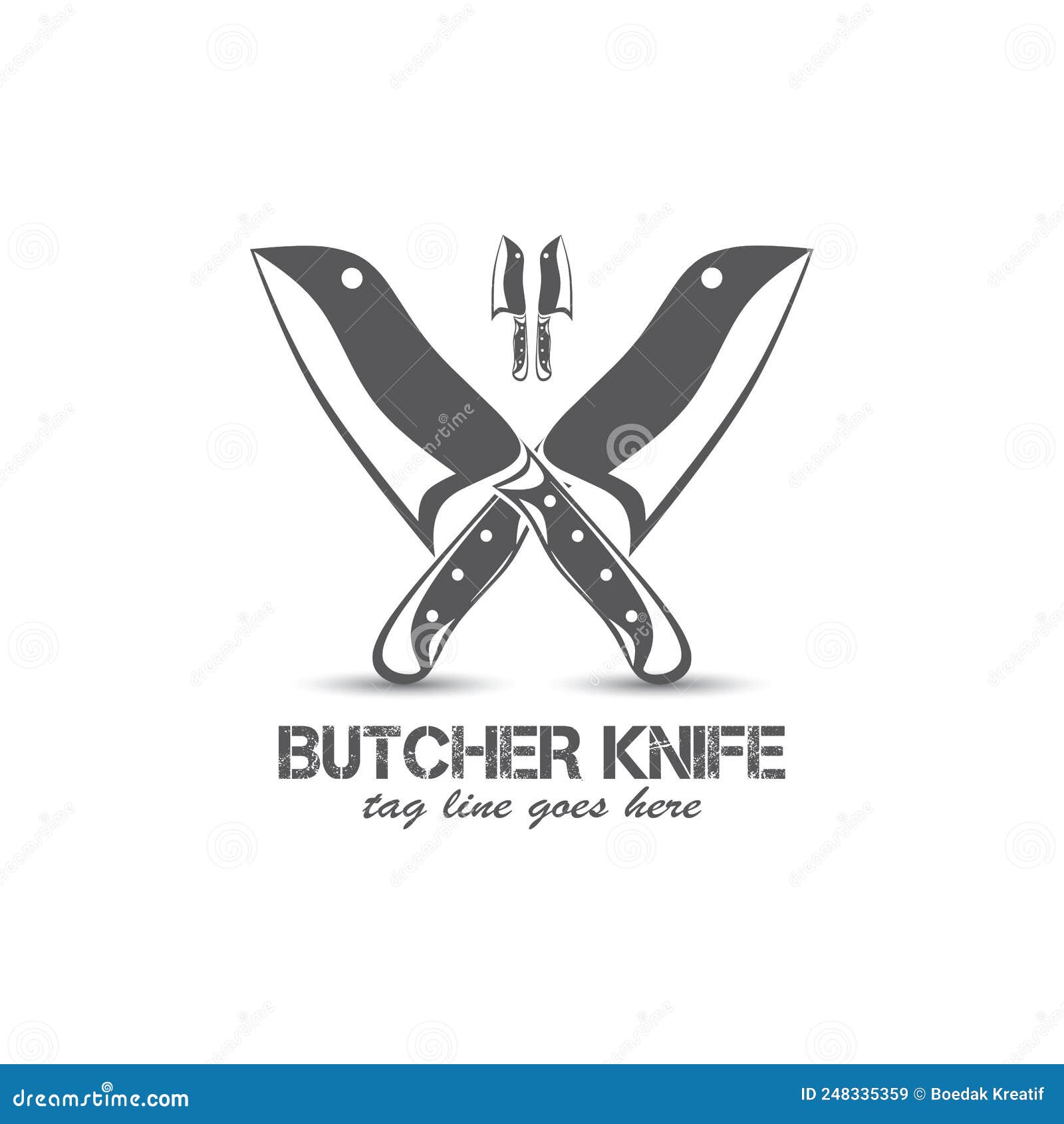 Vintage Knife Logo, Butcher Logo Vector Stock Vector Illustration of