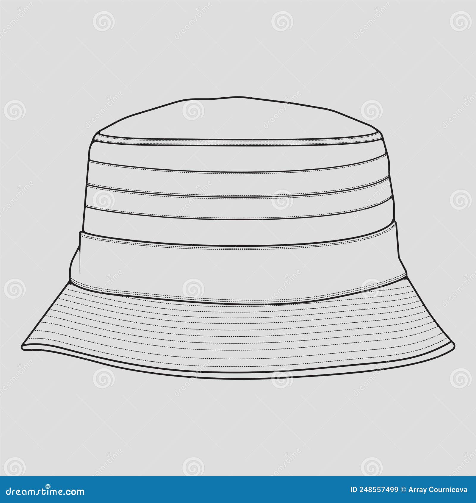 Bucket Hat Outline Drawing Vector, Bucket Hat in a Sketch Style, Trainers  Template Outline, Vector Illustration. Stock Vector - Illustration of  artworks, background: 248557499