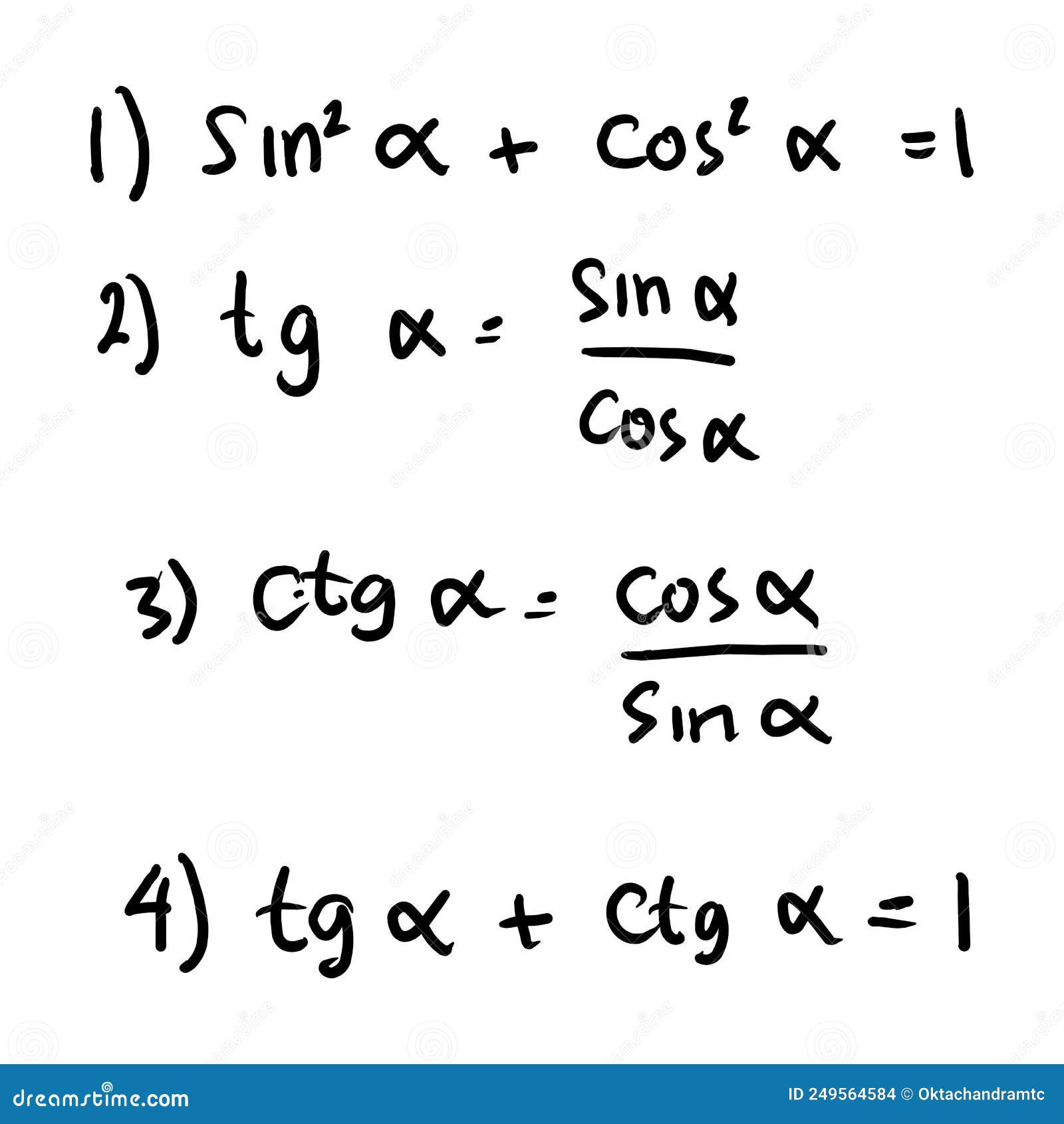 basic trigonometric identities. formulas to calculate sine, cosine, tangent, cotangent.