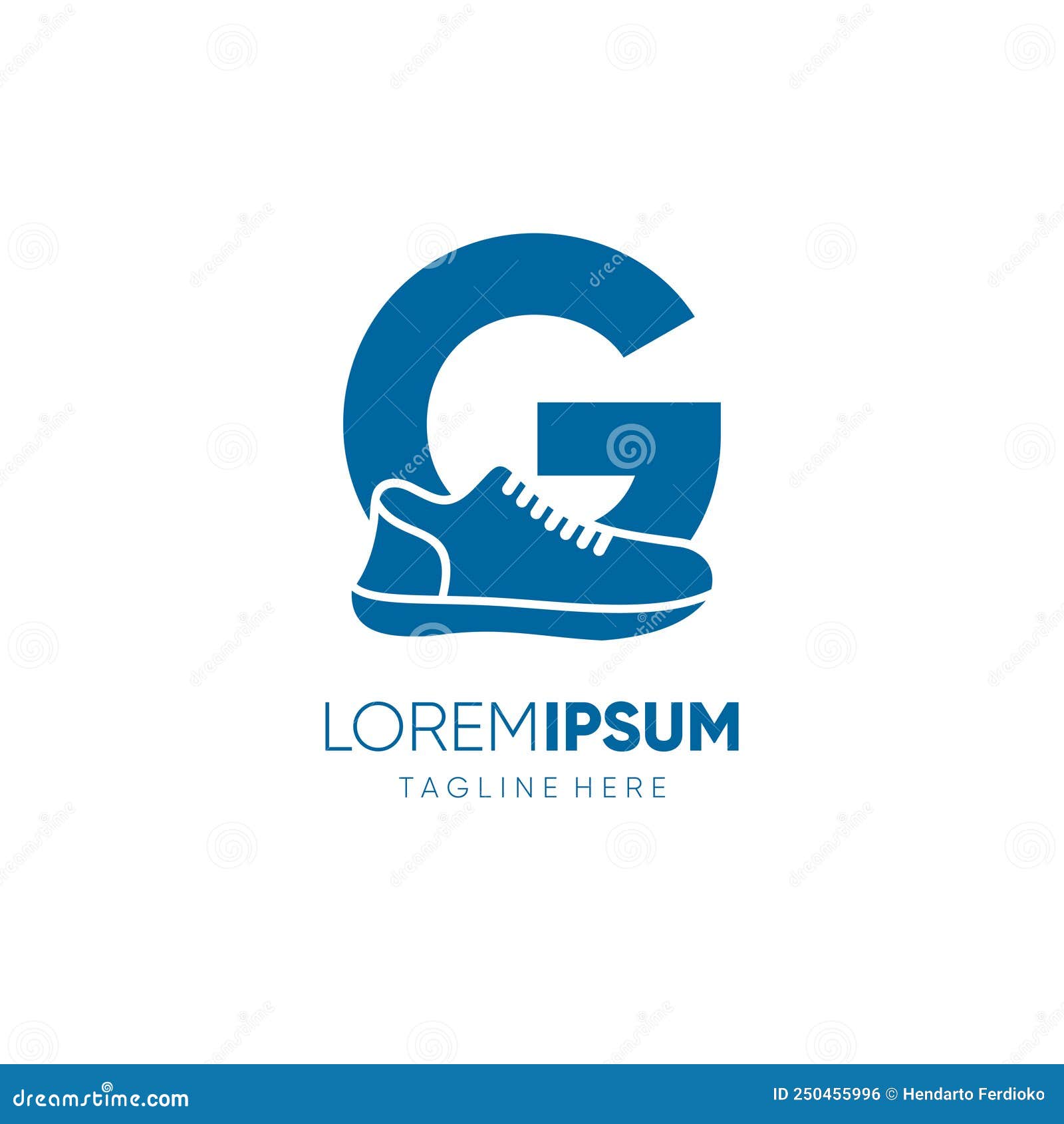 Letter Initial G Shoes Logo Design Vector Icon Graphic Stock Vector