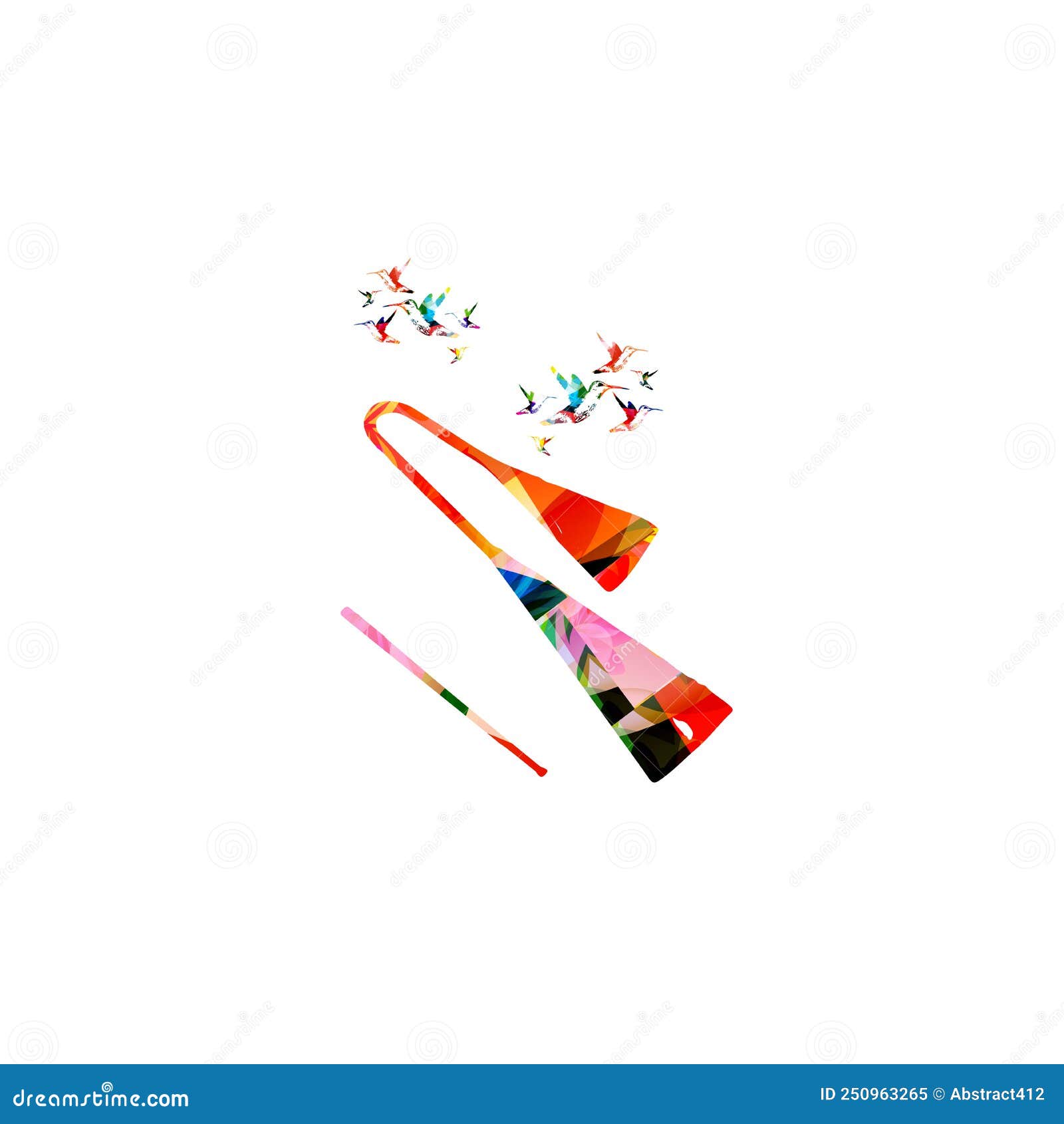 Agogo Bells, Brazilian Capoeira Musical Instrument, Colorful with