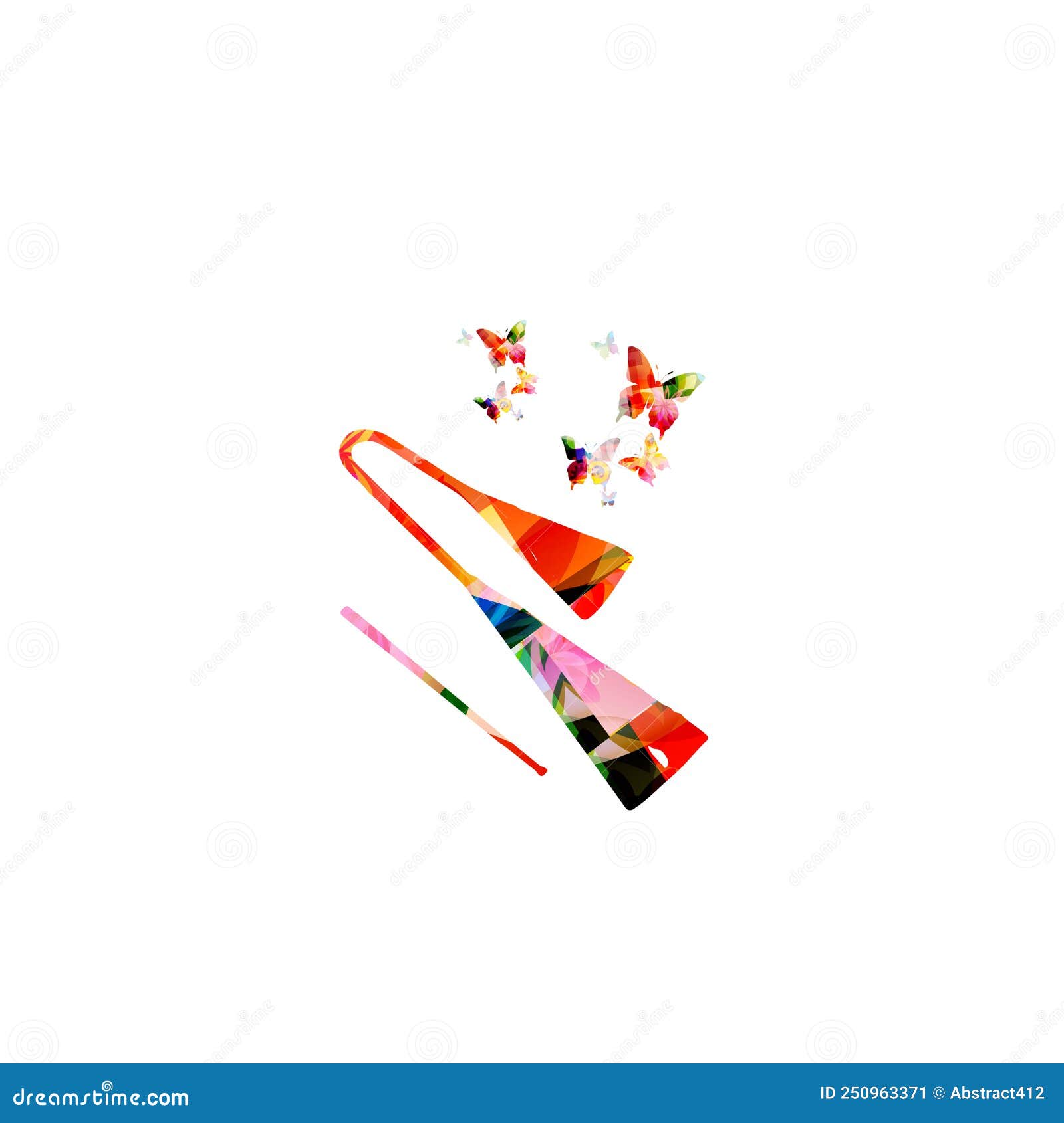 Agogo Bells, Brazilian Capoeira Musical Instrument, Colorful with