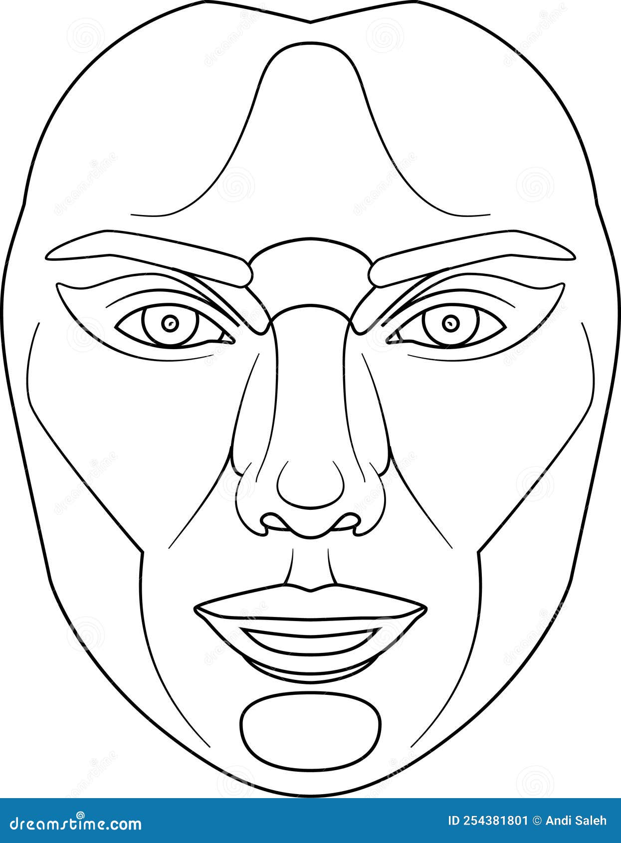 Female Perfection Mask Overlay for Photo Retouching. Stock Image ...