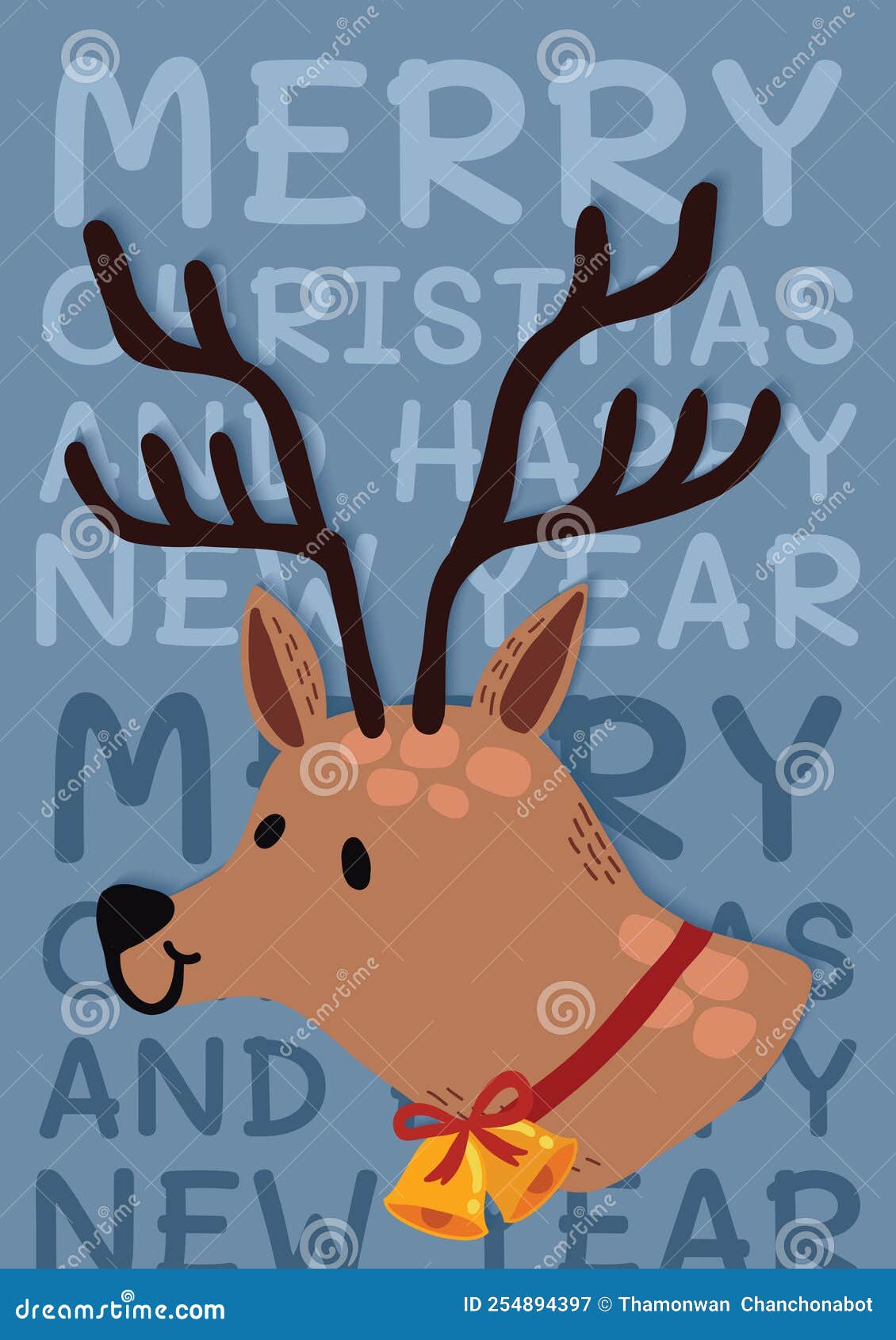 Cute Christmas Card Design Vector Stock Vector Illustration of