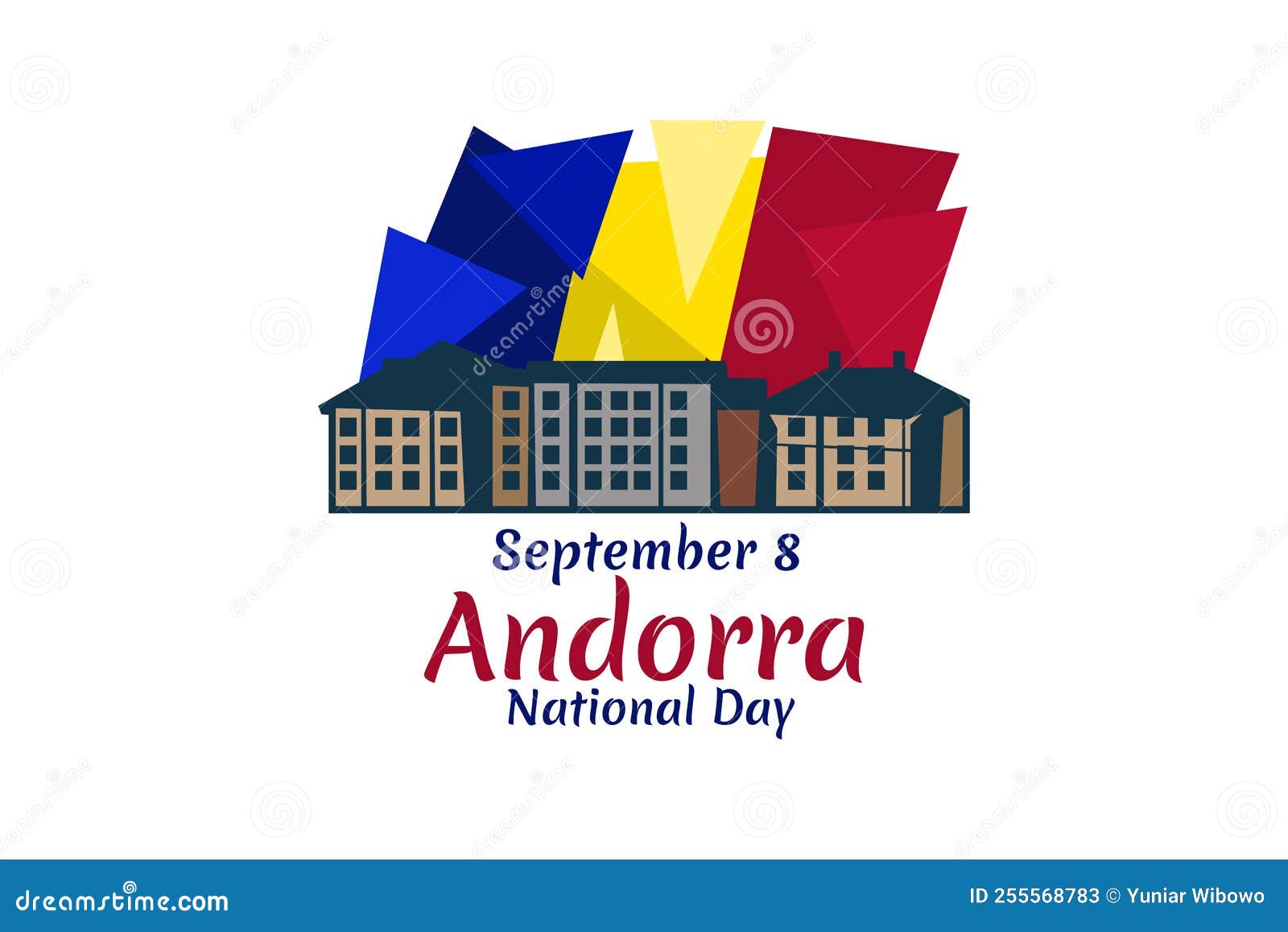 september-8-national-day-of-andorra-vector-illustration-stock-vector
