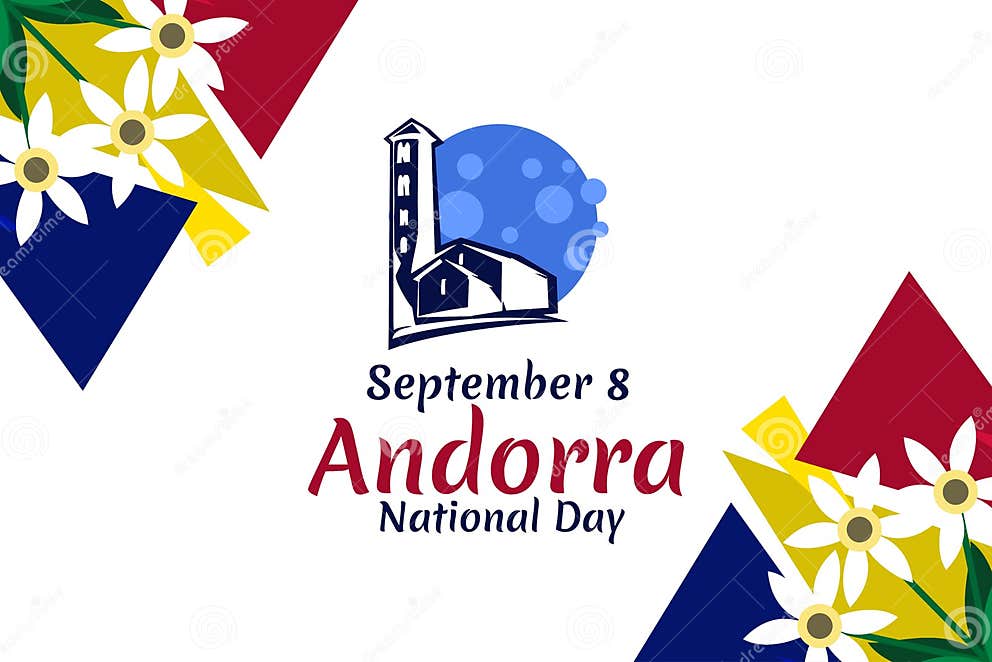 september-8-national-day-of-andorra-vector-illustration-stock-vector