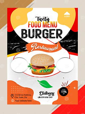 Burger Fast Food Flyer Restaurant Food Template Todays Menu Cover Burger Fast Food Flyer Restaurant Food Template Todays Menu Cover