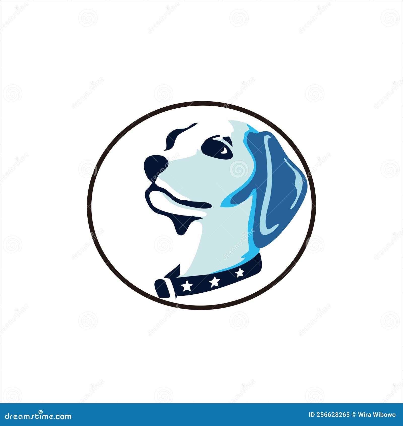 Print dog logo mascot stock vector. Illustration of black 256628265