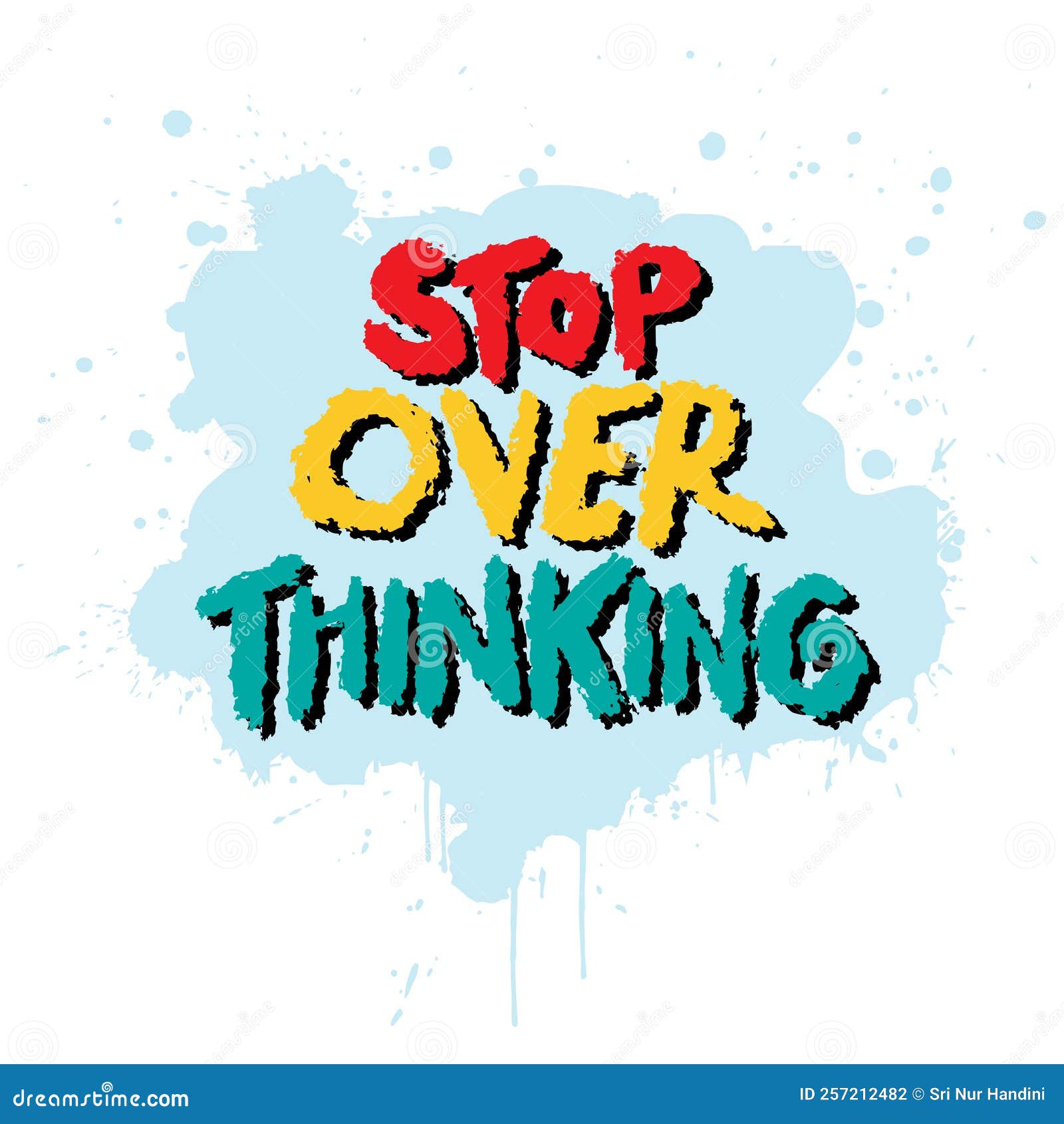 Overthinking Word Block On White RoyaltyFree Stock Image
