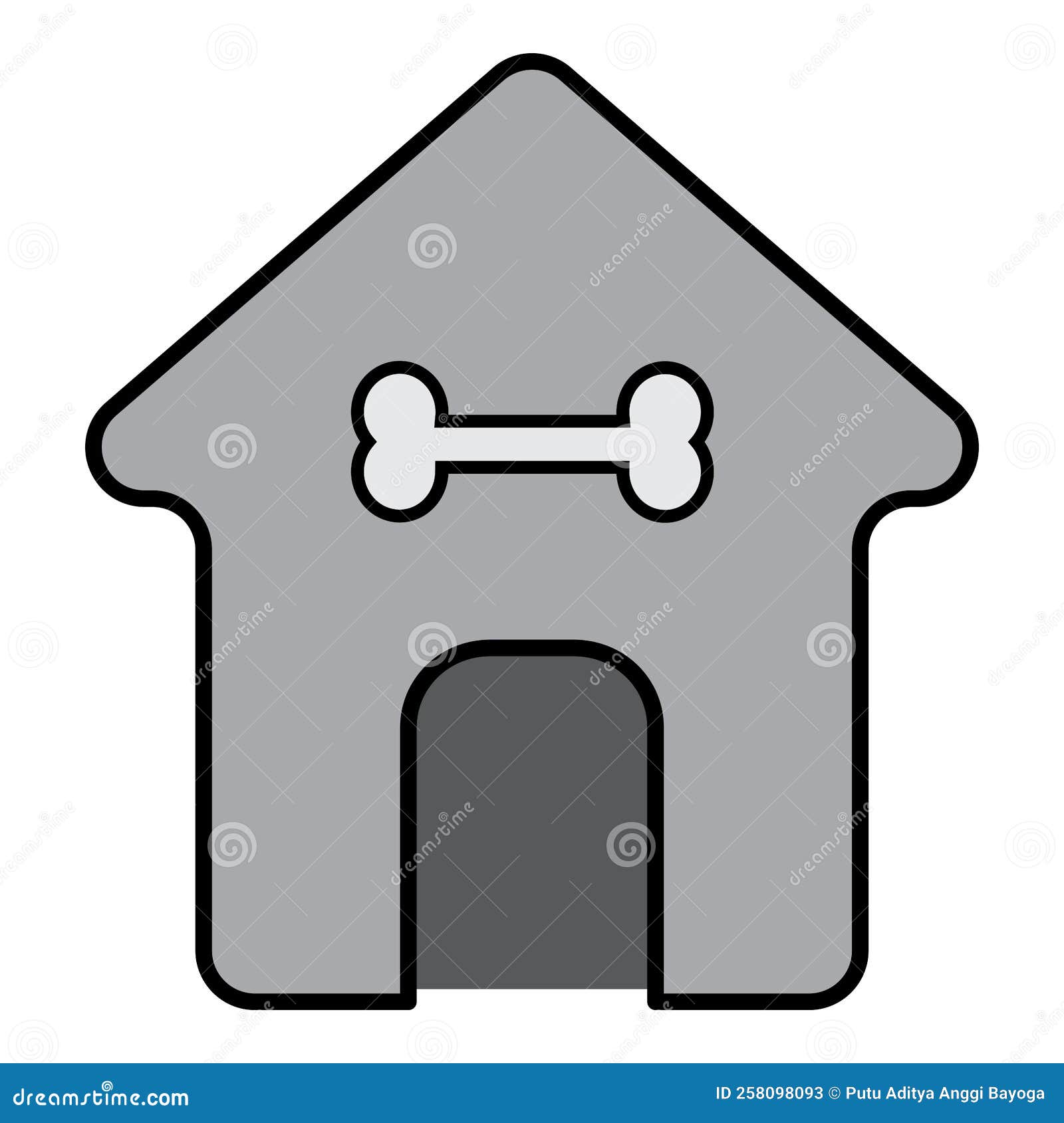 Cartoon dog house stock vector. Illustration of design 258098093