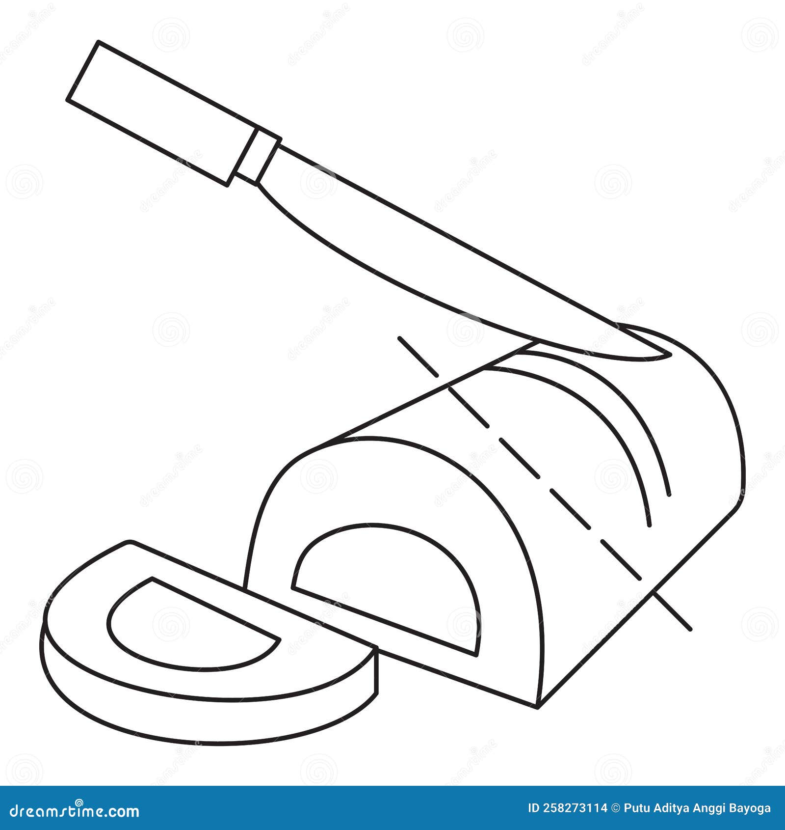 Cartoon cutting cake stock vector. Illustration of vector 258273114