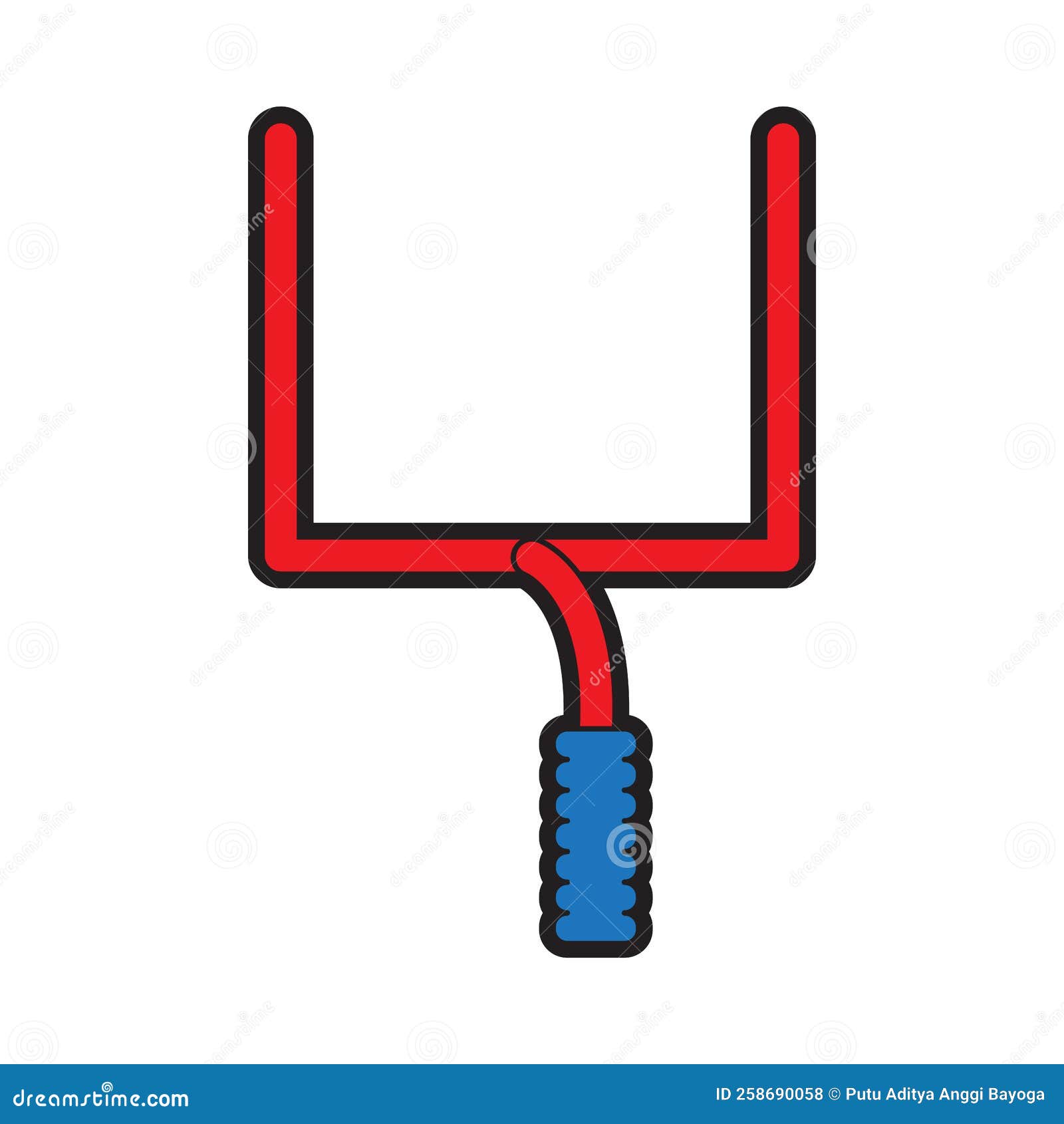 Cartoon American Football Goalpost Stock Vector Illustration of logo