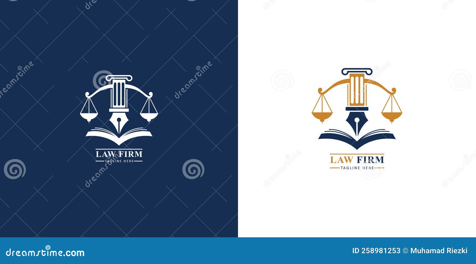 Law Firm Logo, Lawyer Logo. Vector Set of Legal Badges. Vector