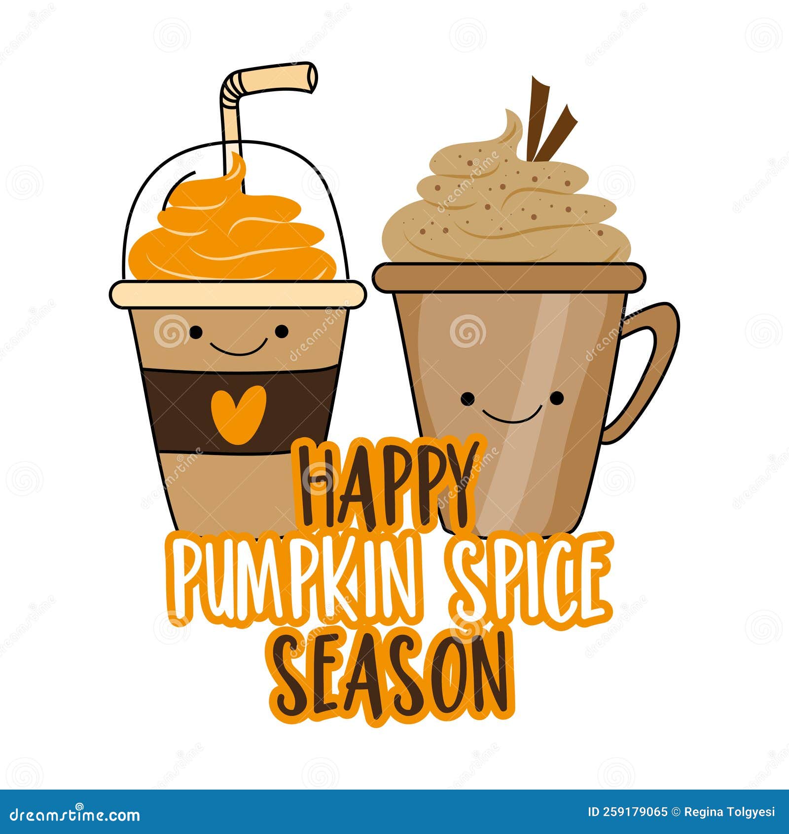 Happy Pumpkin Spice Season Cute Hand Drawn Pumpkin Spice Latte Mugs happy-pumpkin-spice-season-cute-hand-drawn-pumpkin-spice-latte-mugs