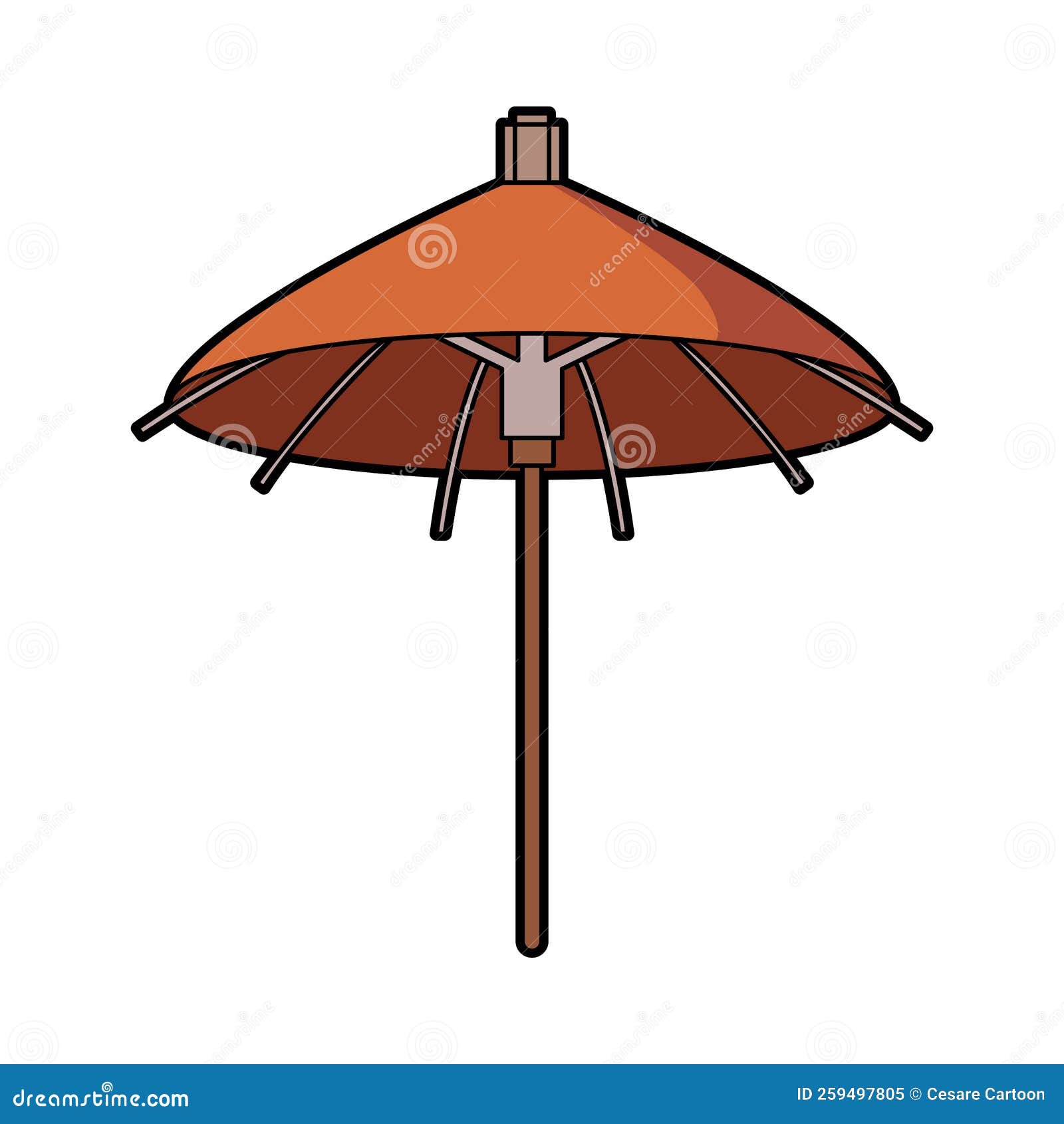 Cartoon umbrella stock vector. Illustration of umbrella 259497805