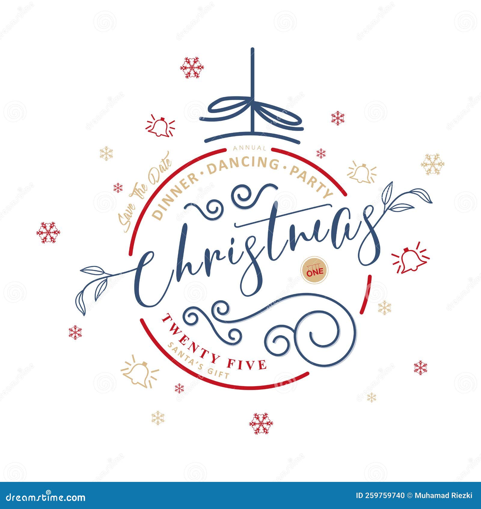 Christmas for Merry Christmas Greeting Cards. Vector Lettering