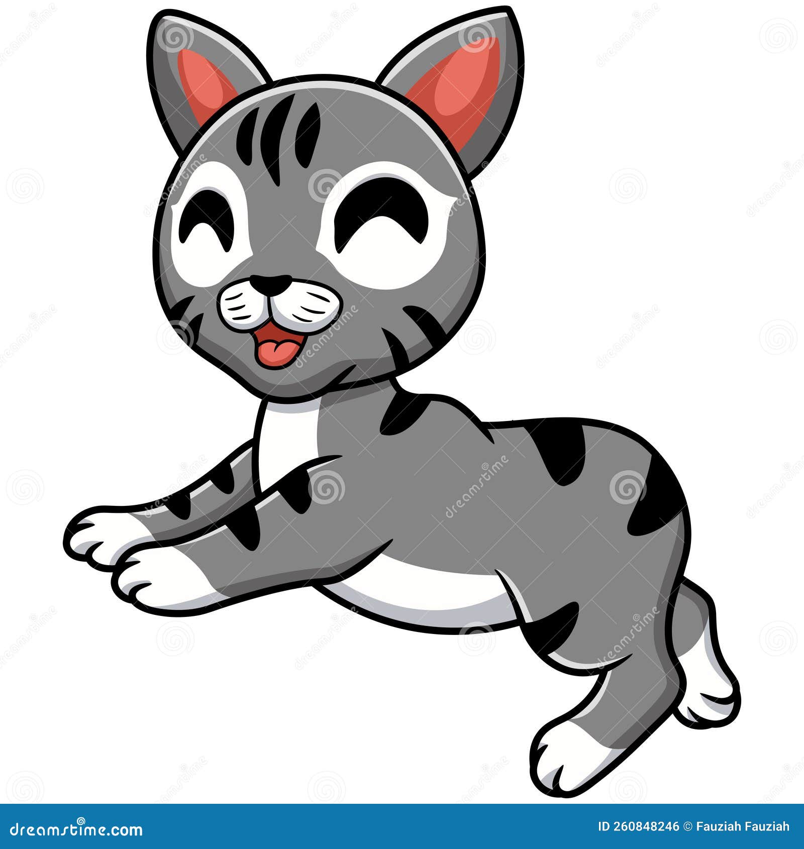 Cute Manx Cat Cartoon Posing Stock Vector - Illustration of funny ...