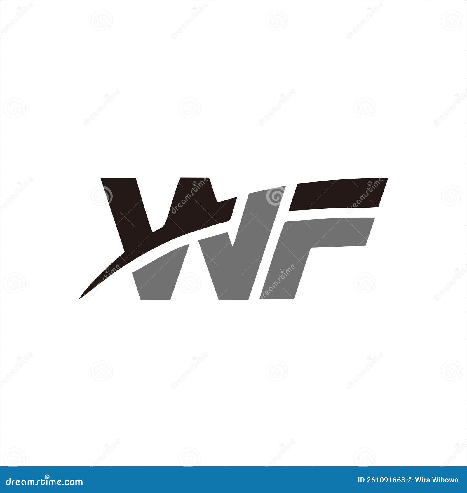 Print WF Logo Font Design For Your Name Brand And Product Stock Vector print-wf-logo-font-design-for-your-name-brand-and-product-stock-vector