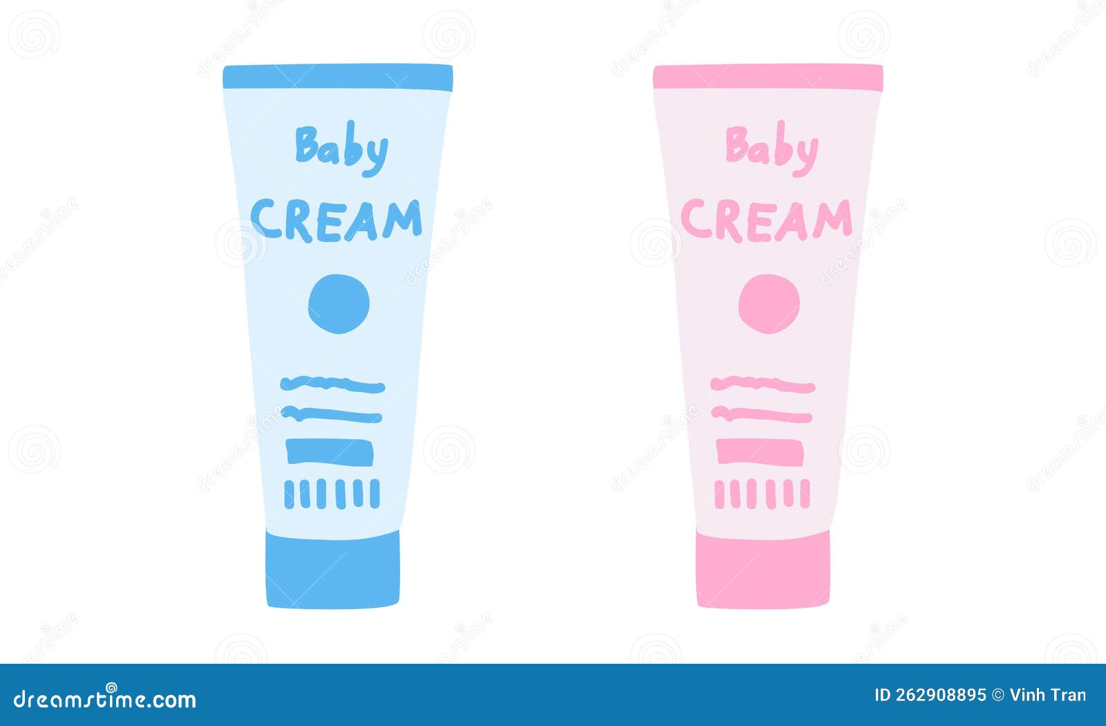 Baby Cream Tube Clipart Vector Design Illustration Stock Vector