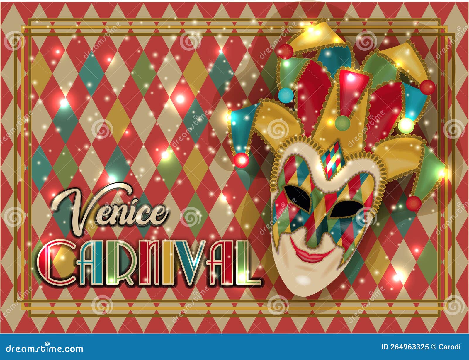 Venice Mask Joker , Vip Card in Art Deco Style , Vector Stock Vector -  Illustration of defile, casanova: 264963325, image size:1600x1227