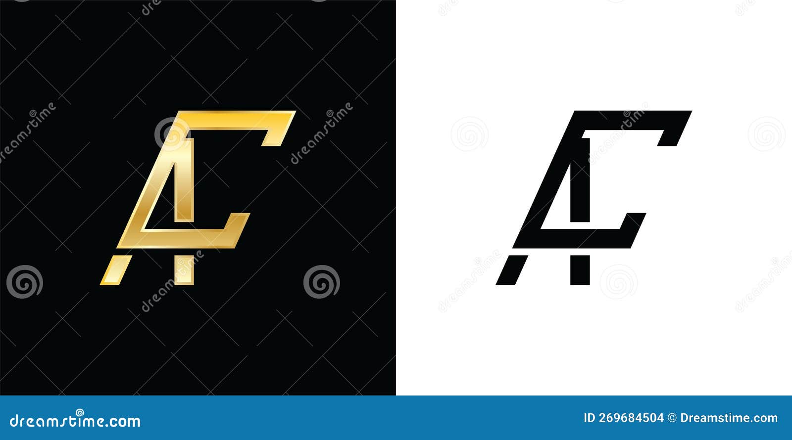AC Logo, AC Monogram, Initial AC Logo, Letter AC Logo Stock Vector