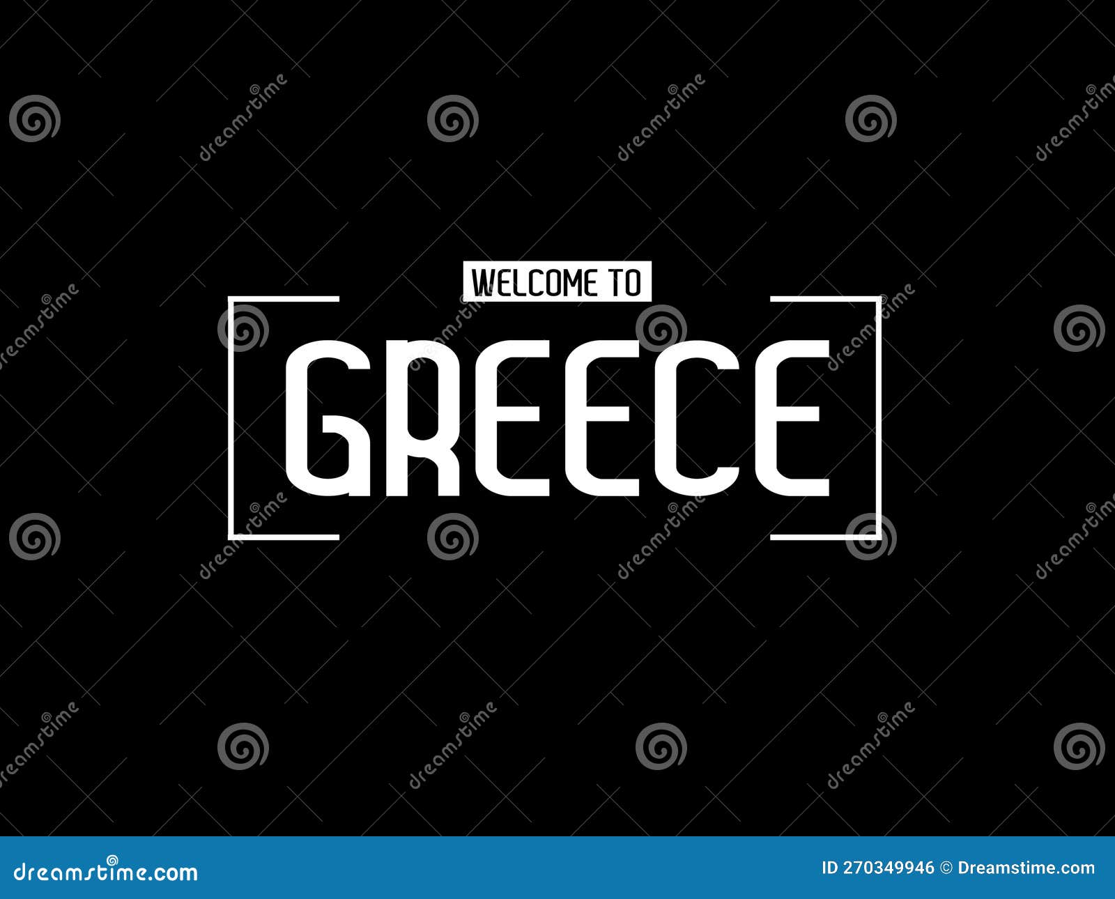 To Greece Country Name Text Typography Stock Vector