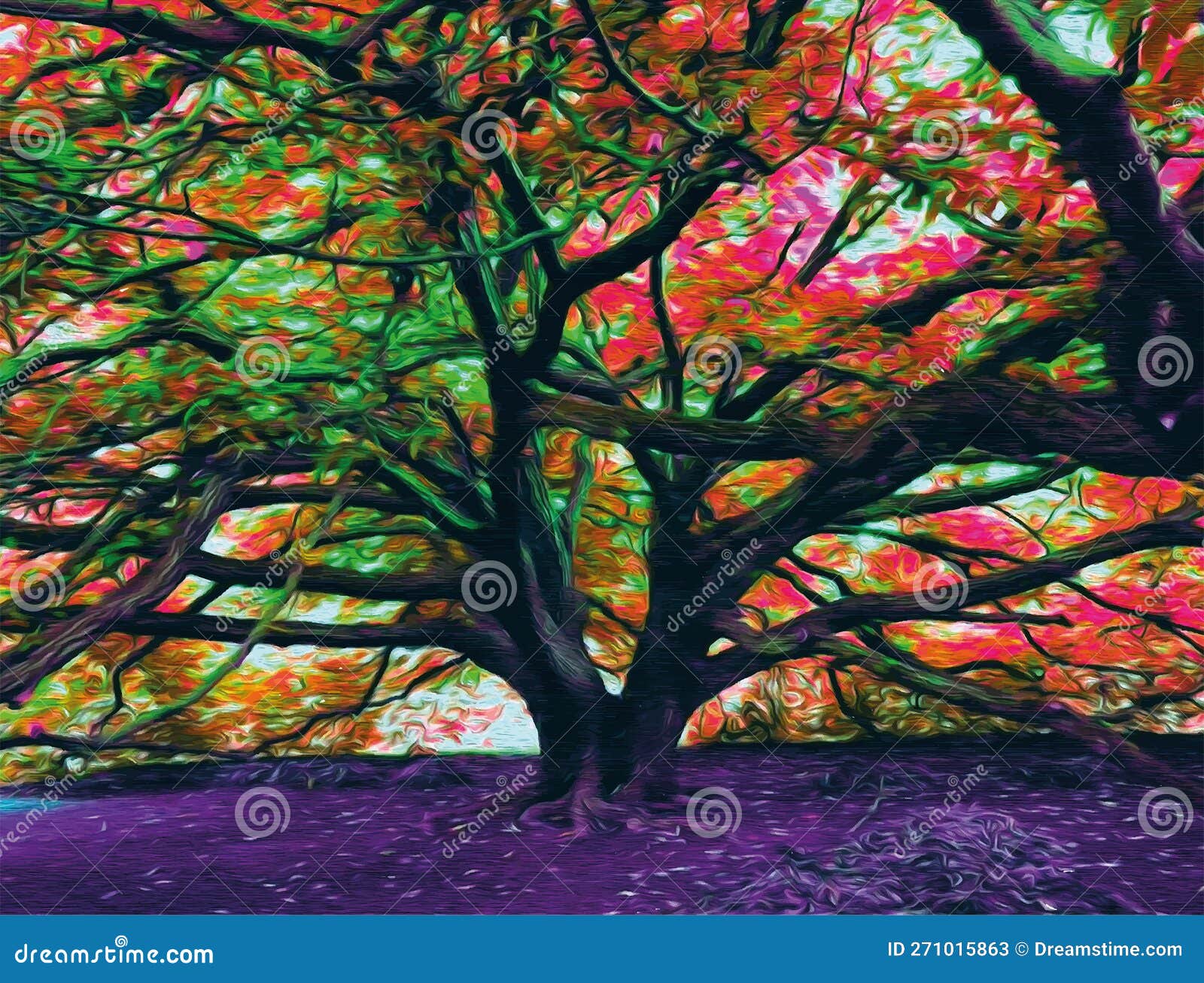 Wonderful Psychedelic Magic Faraway Tree Stock Vector - Illustration of ...