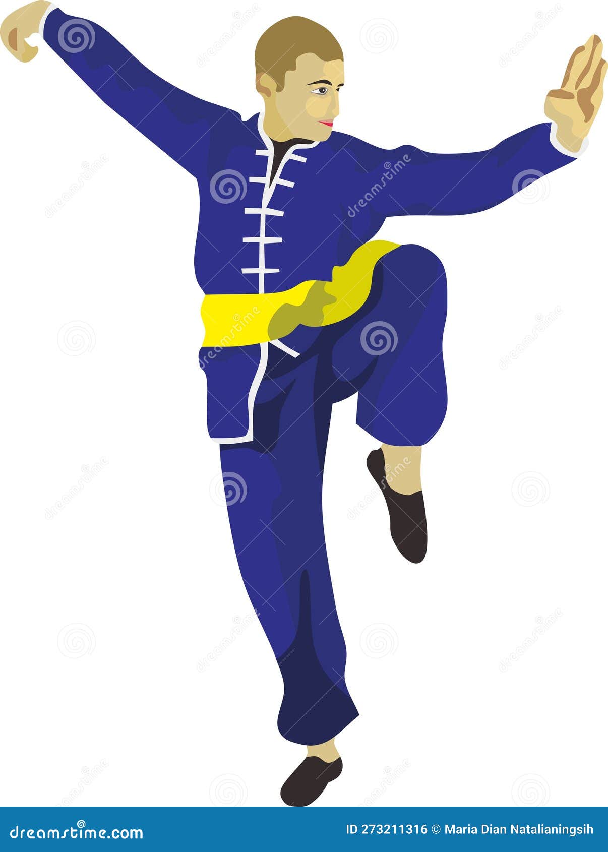 Wushu Empty Hand Martial Art Vector Stock Vector Illustration of