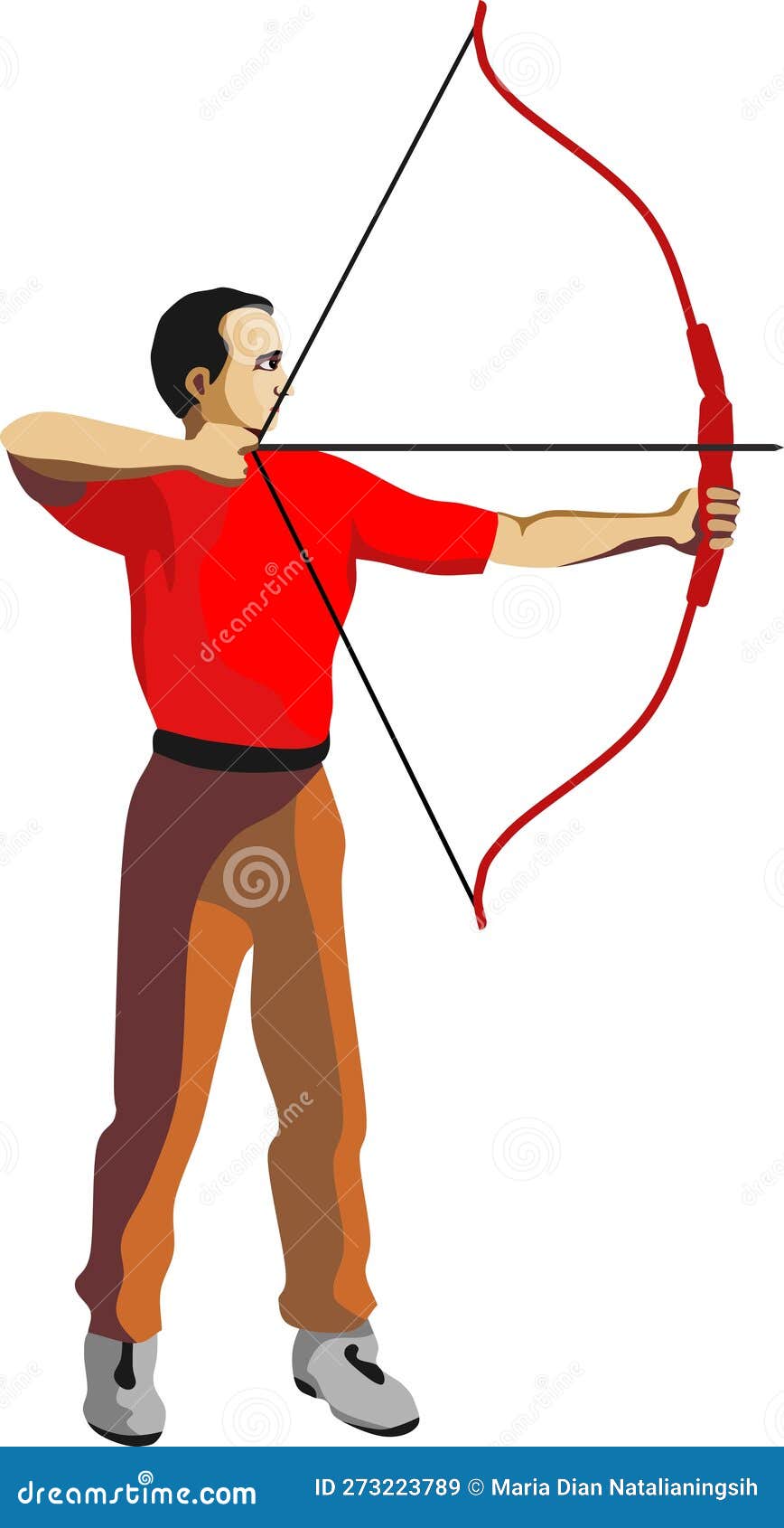 Man Archery Sport Game Vector Stock Vector Illustration of arrow, game 273223789