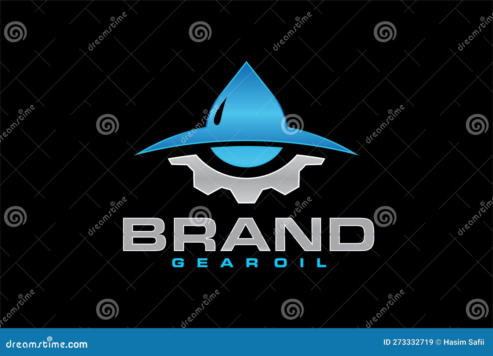 Oil gear setting logo stock illustration. Illustration of industrial