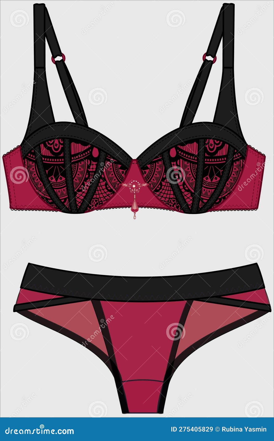Bra and Panty Set stock vector. Illustration of high 275405829