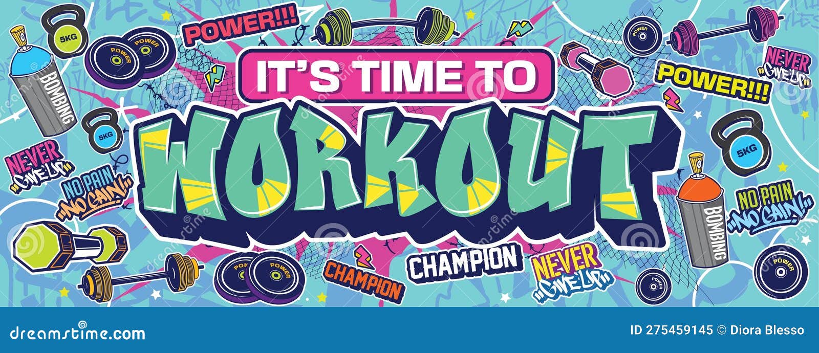 Colorful Decorative Wall Art for Gym, Motivation, Fitness, Good Vibes