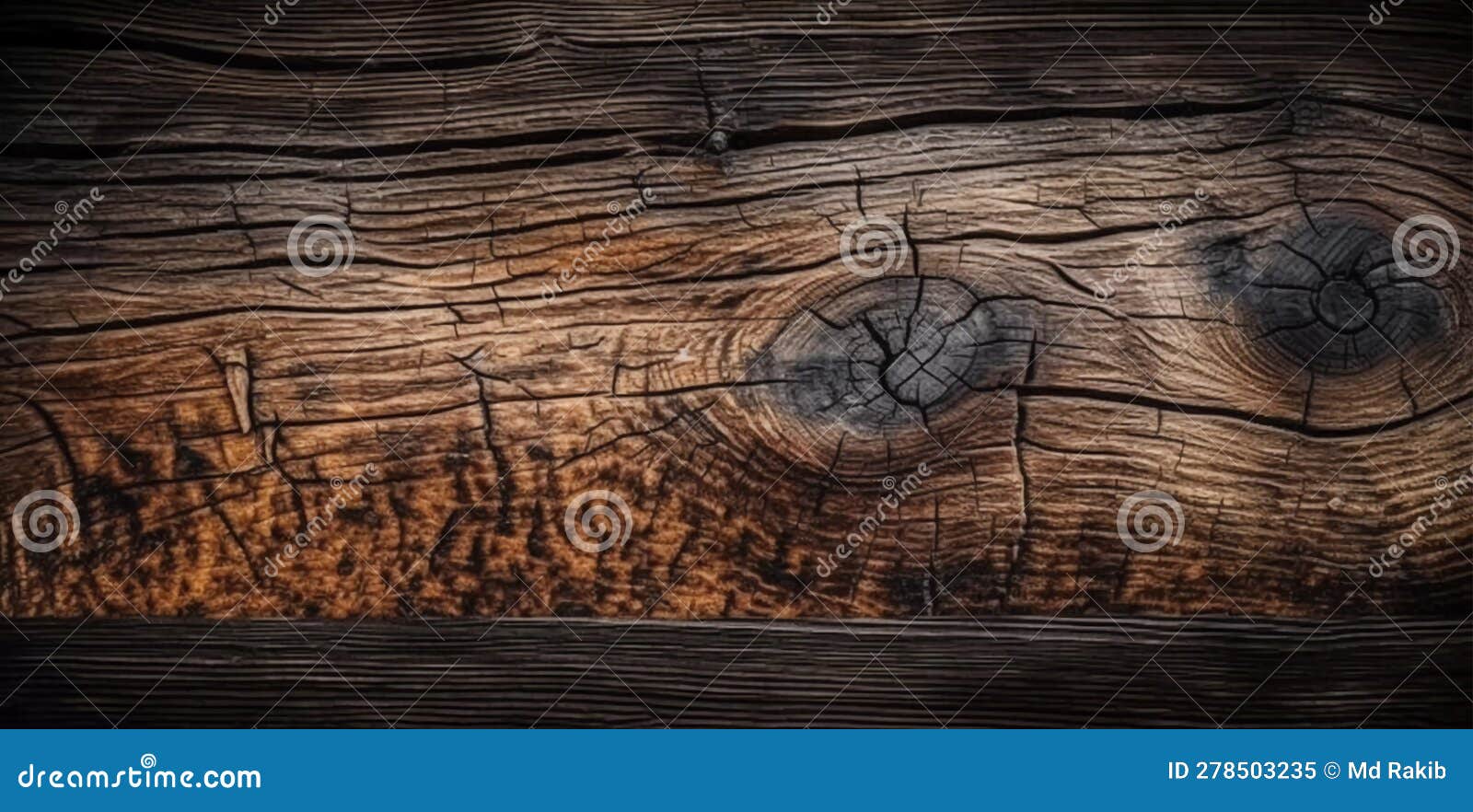 wood background with rotten plank ai generated